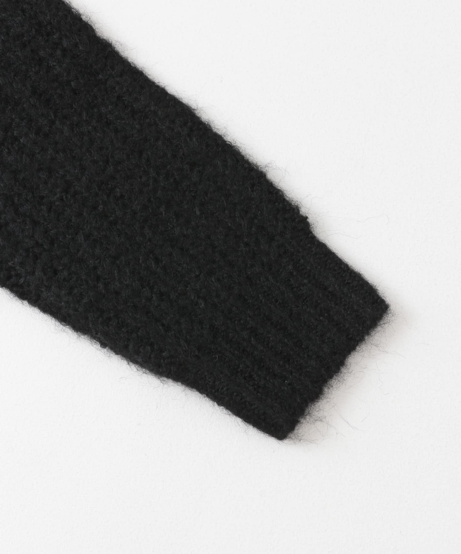 シャギークルーネックニット BLACK M
