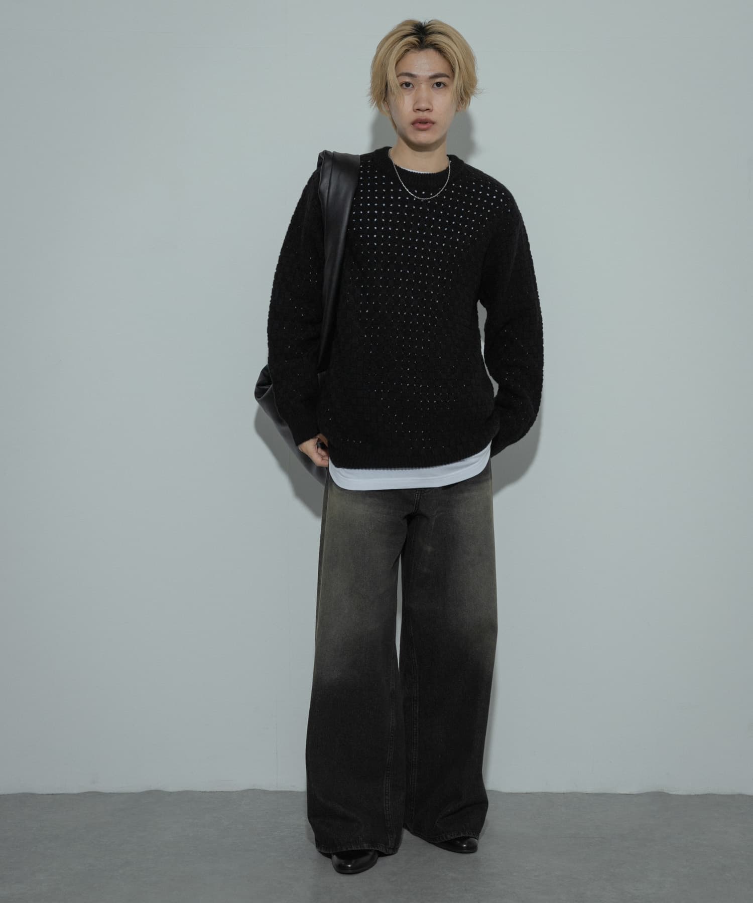 メルプチN ADRER セーター ニット fuwamochi half zip knit / フワモチ