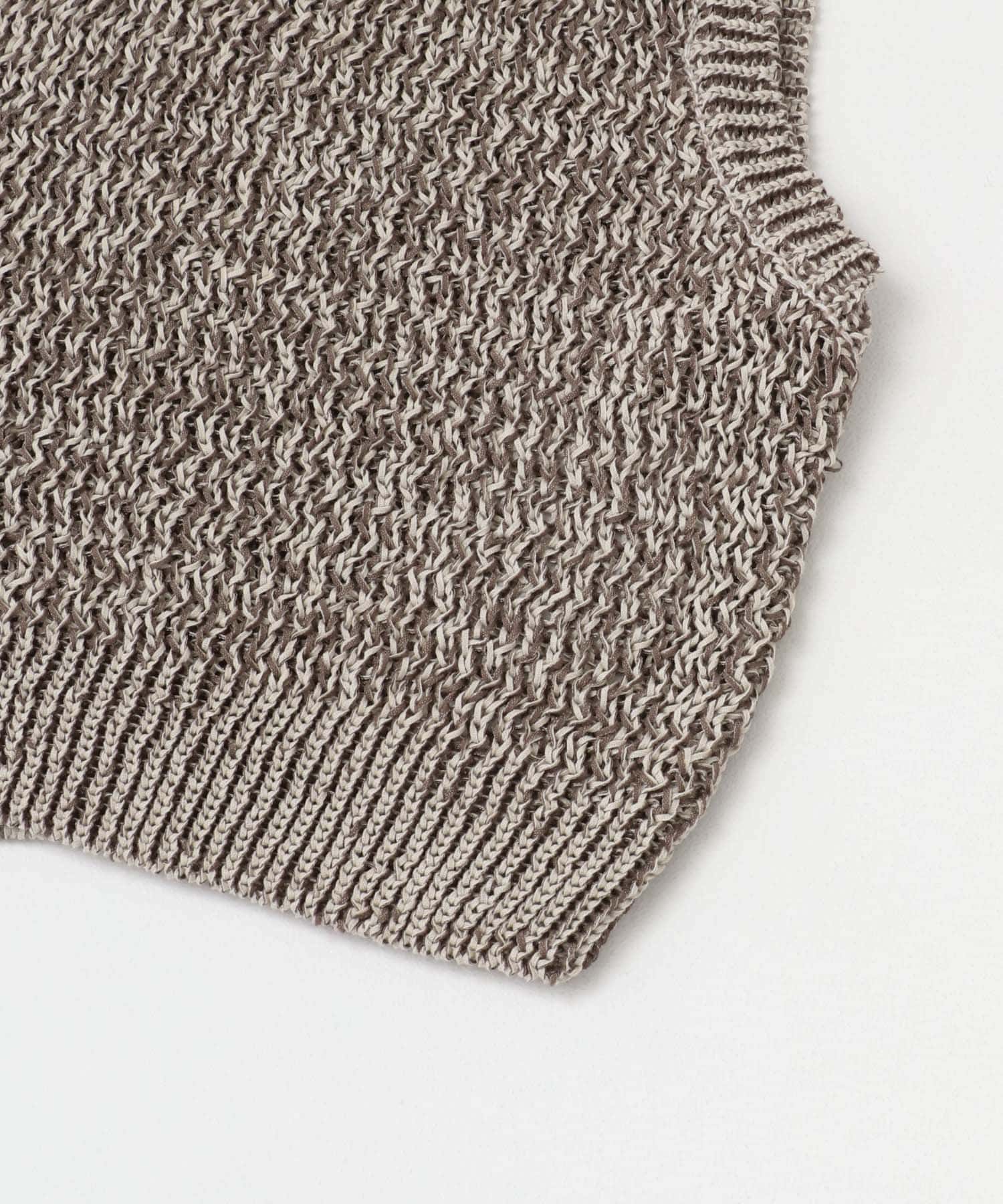 ミックスヤーンニットベスト MOCHA M