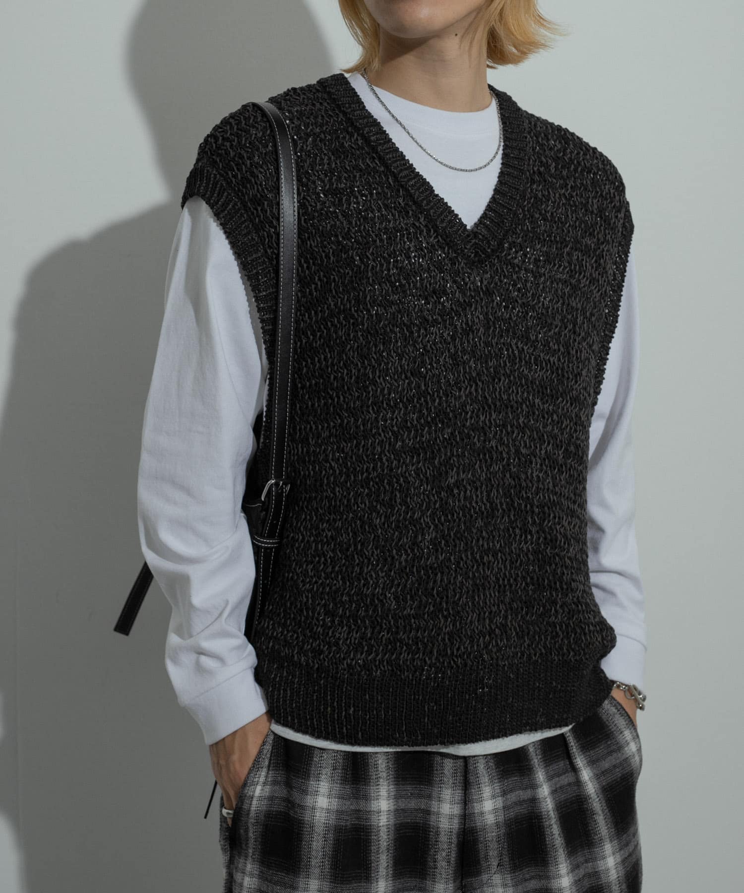 ミックスヤーンニットベスト
