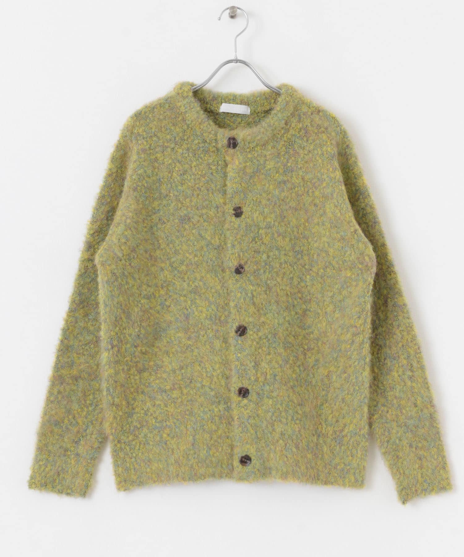 ブークレシャギークルーネックカーディガン GREEN M