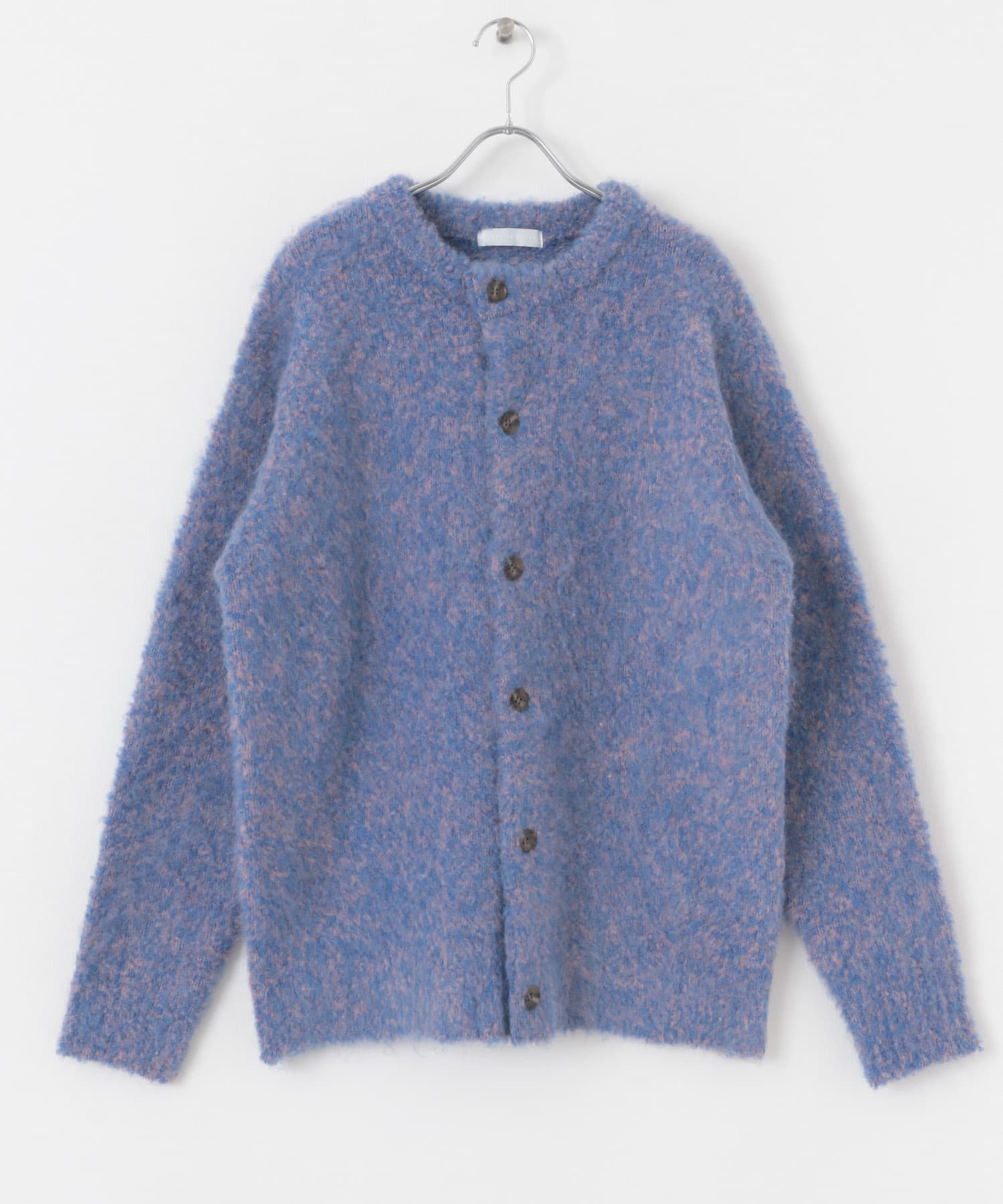 ブークレシャギークルーネックカーディガン BLUE M