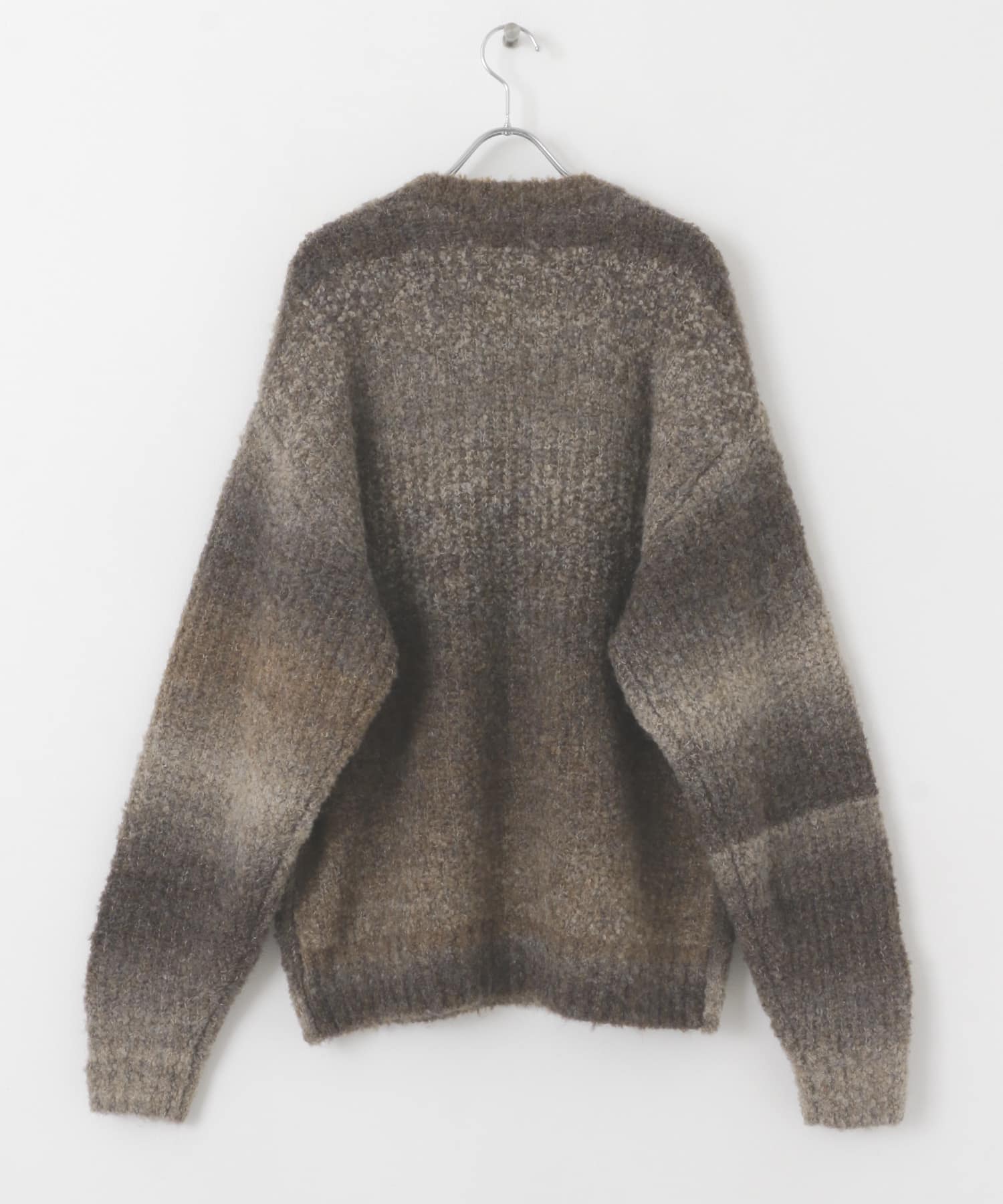 『ユニセックス』ブークレグラデーションニット BROWN M