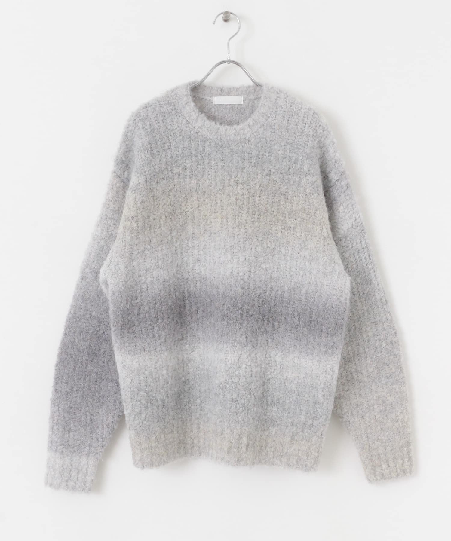 『ユニセックス』ブークレグラデーションニット L.GRAY M