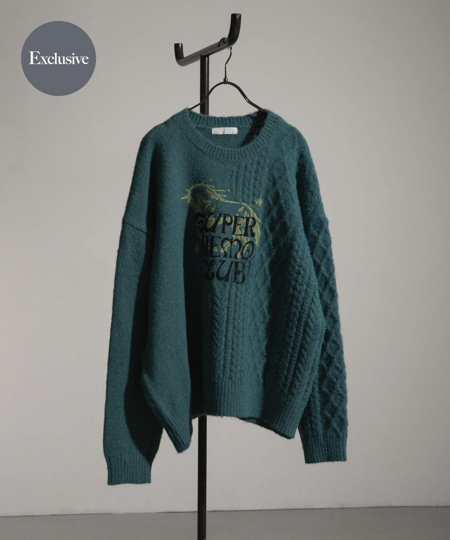 『別注』SHUHEI KOKI×SENSE OF PLACE　プリントニット BLUE M