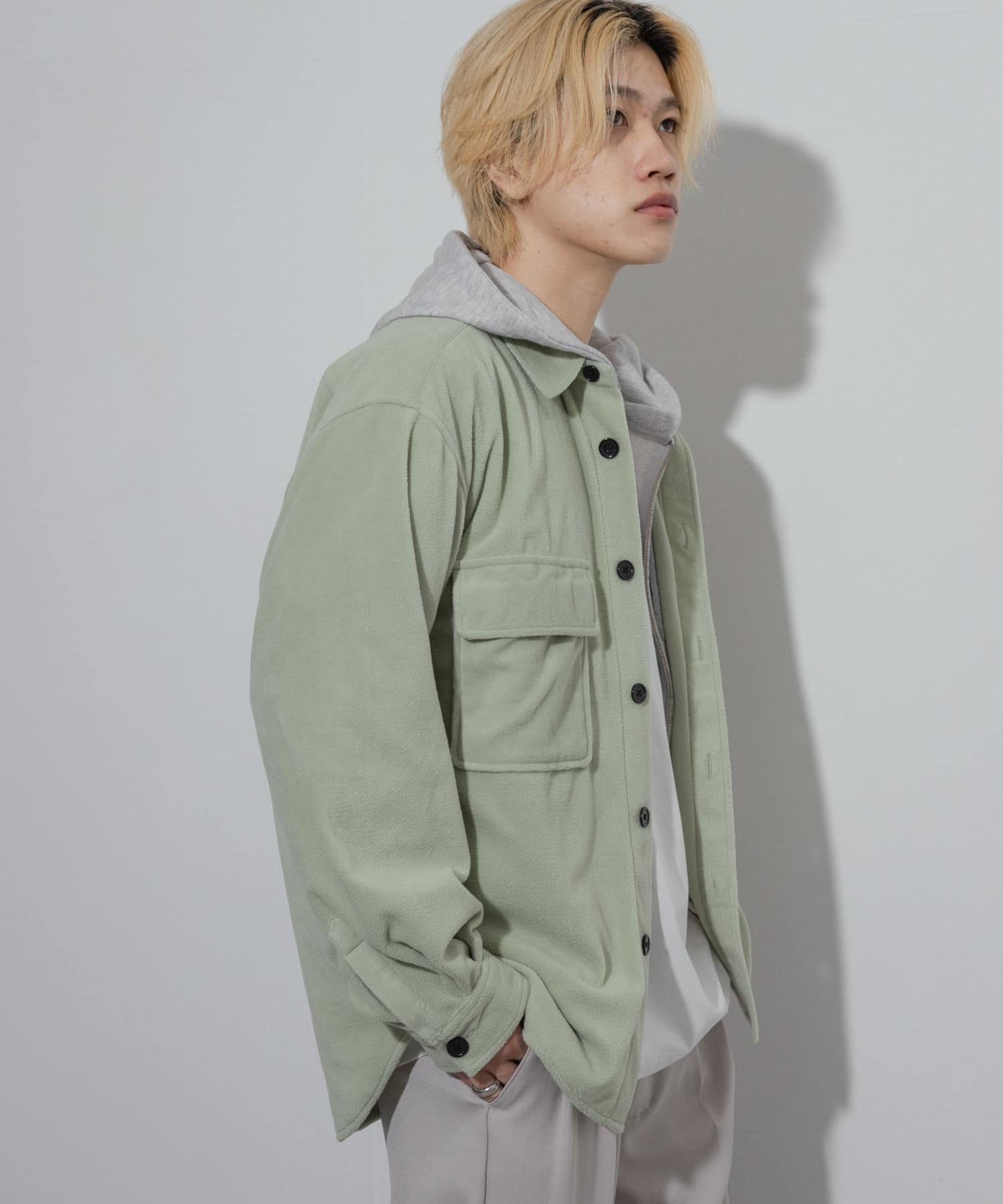 フリースフラップルーズシャツ(M L.GRAY): トップス｜URBAN RESEARCH