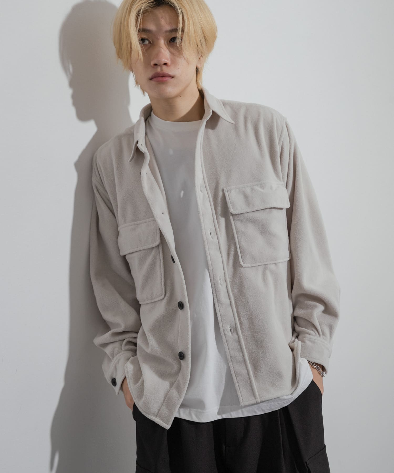 フリースフラップルーズシャツ(M L.GRAY): トップス｜URBAN RESEARCH