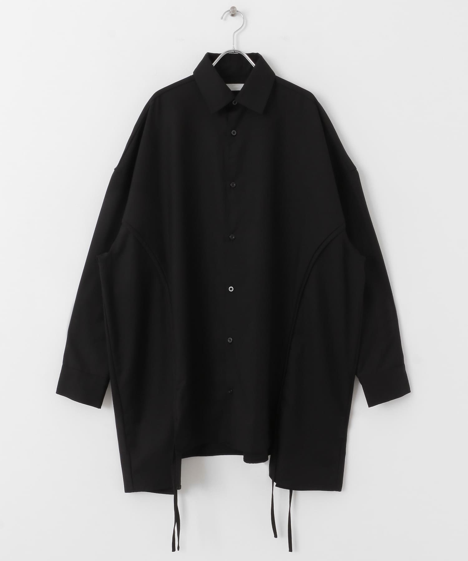 『わたべ×SOP』ドローコードデザインルーズシャツ BLACK M