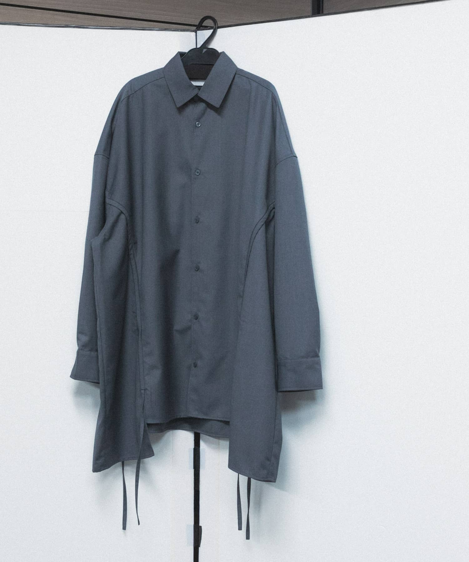 『わたべ×SOP』ドローコードデザインルーズシャツ GRAY M