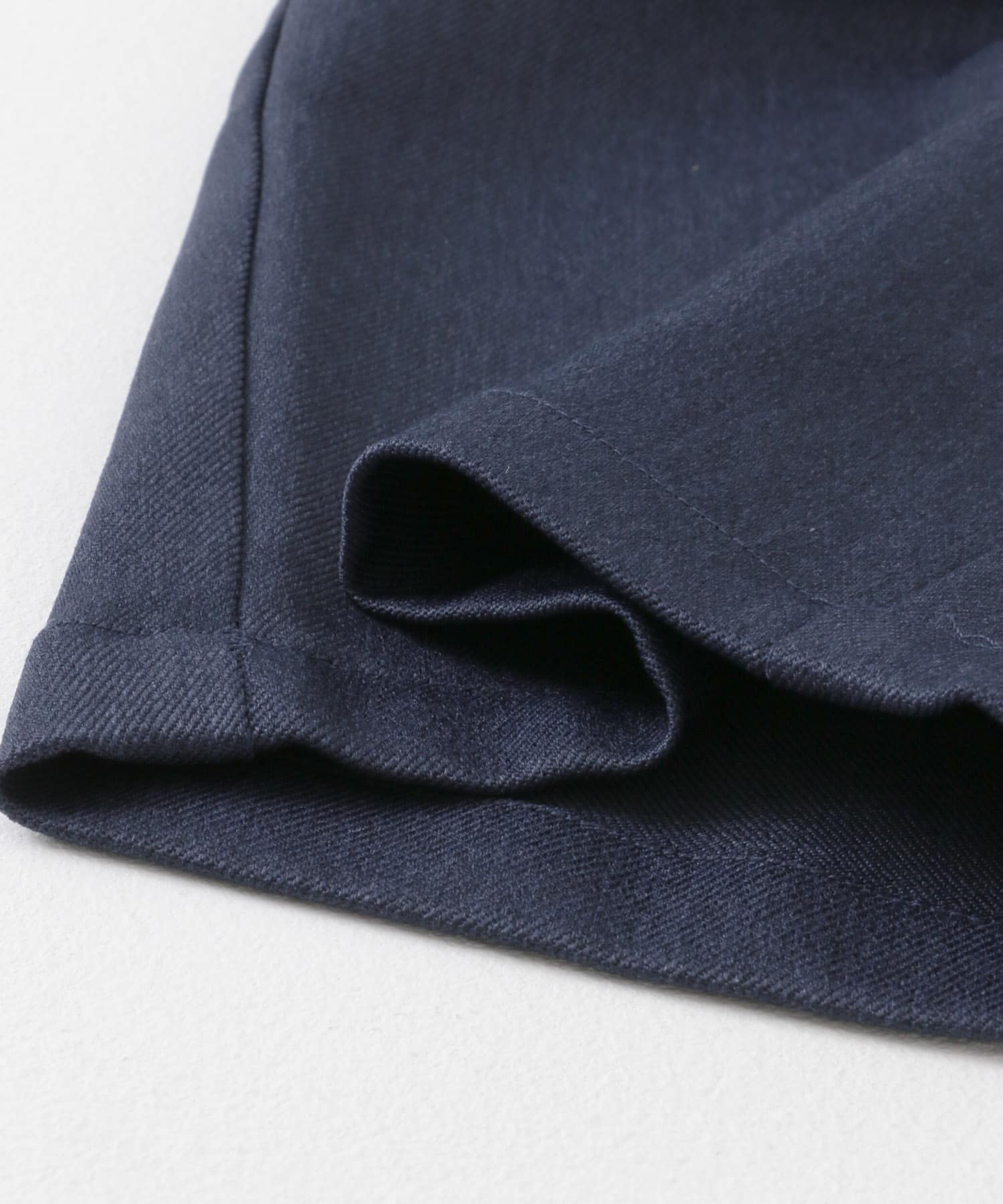 『セットアップ対応』ウールライクダブルタックワイドパンツ NAVY S