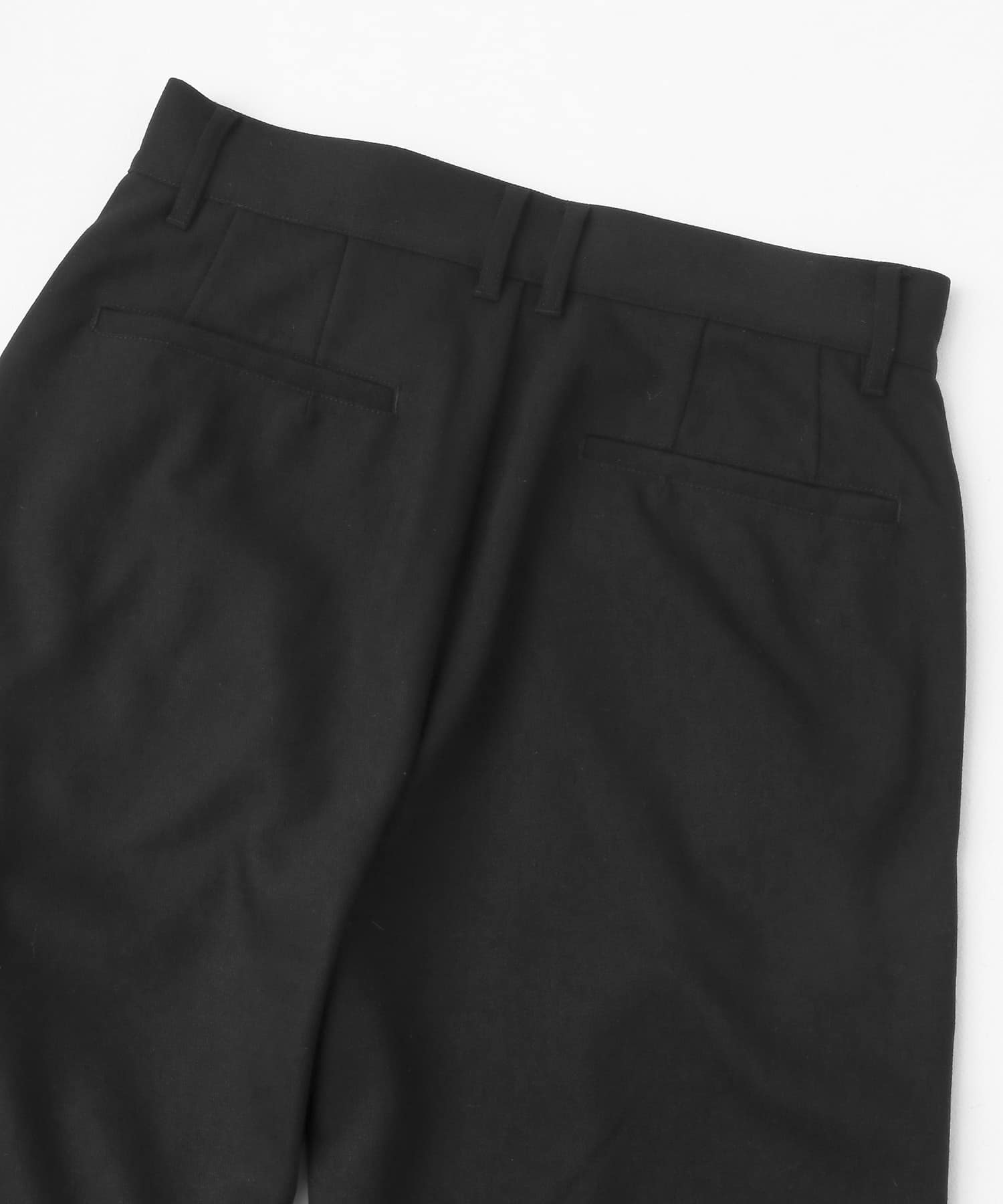 ウールライクランダムタックパンツ BLACK M