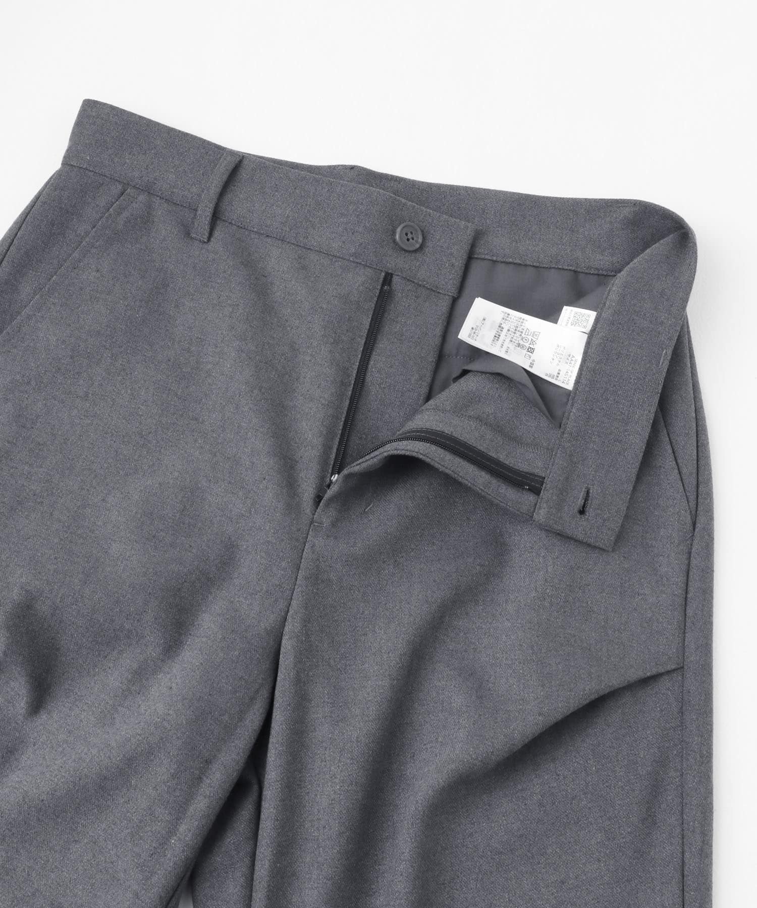 ウールライクランダムタックパンツ GRAY M