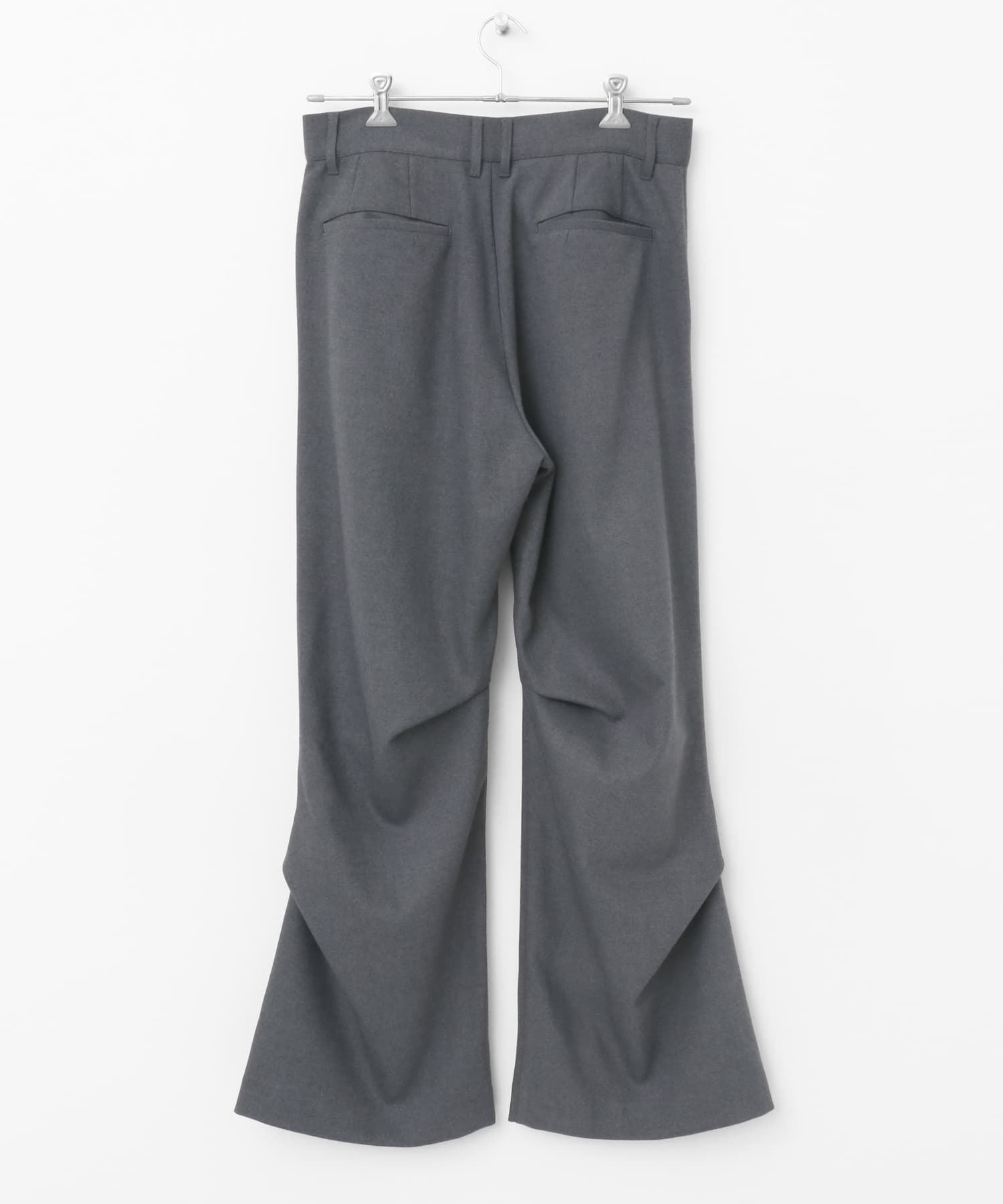 ウールライクランダムタックパンツ GRAY M