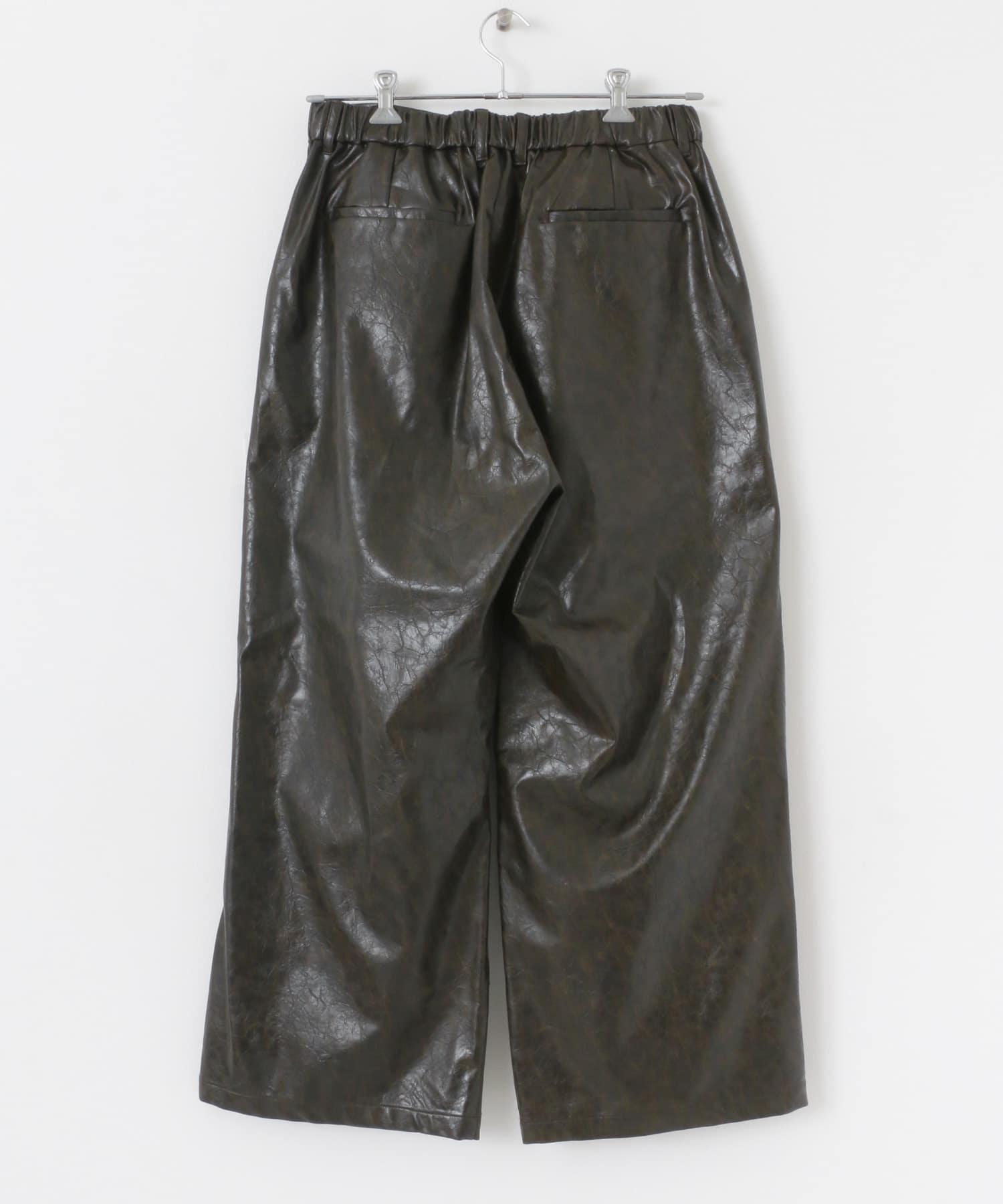 FLタックワイドパンツ BLK×BRN M