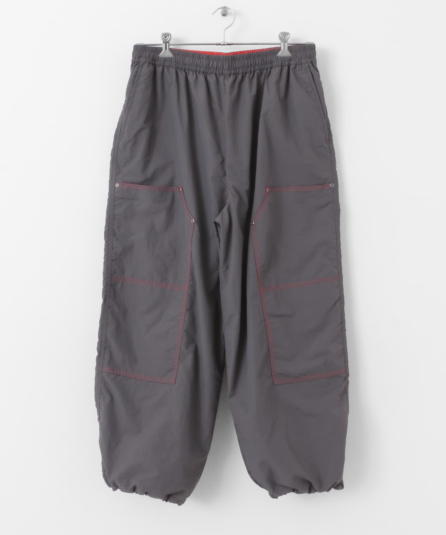 ツートーンダブルニーパンツ CHARCOAL M