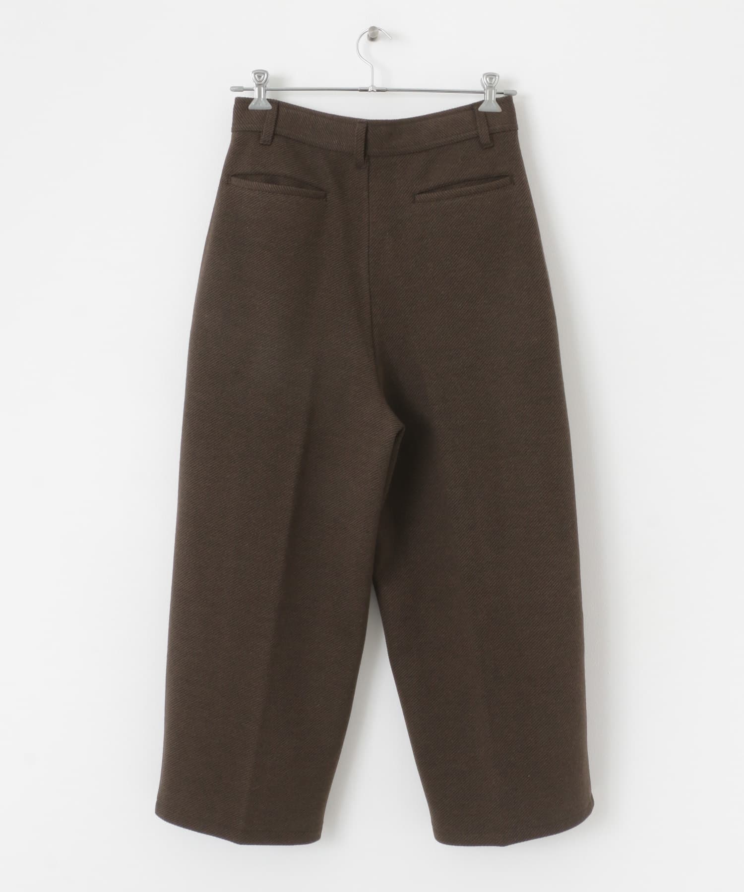 メルトンライクワイドパンツ BROWN M