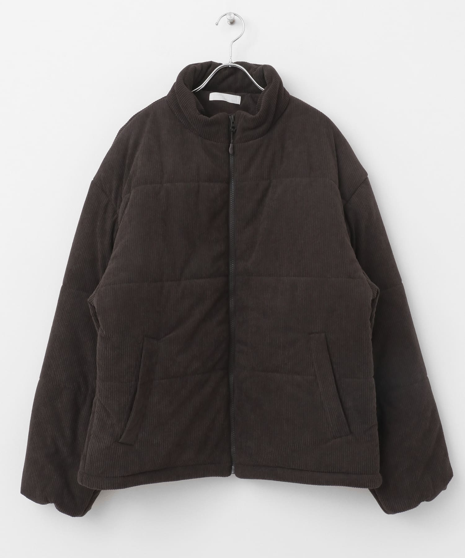 『ユニセックス』コーデュロイパデットブルゾン BROWN M