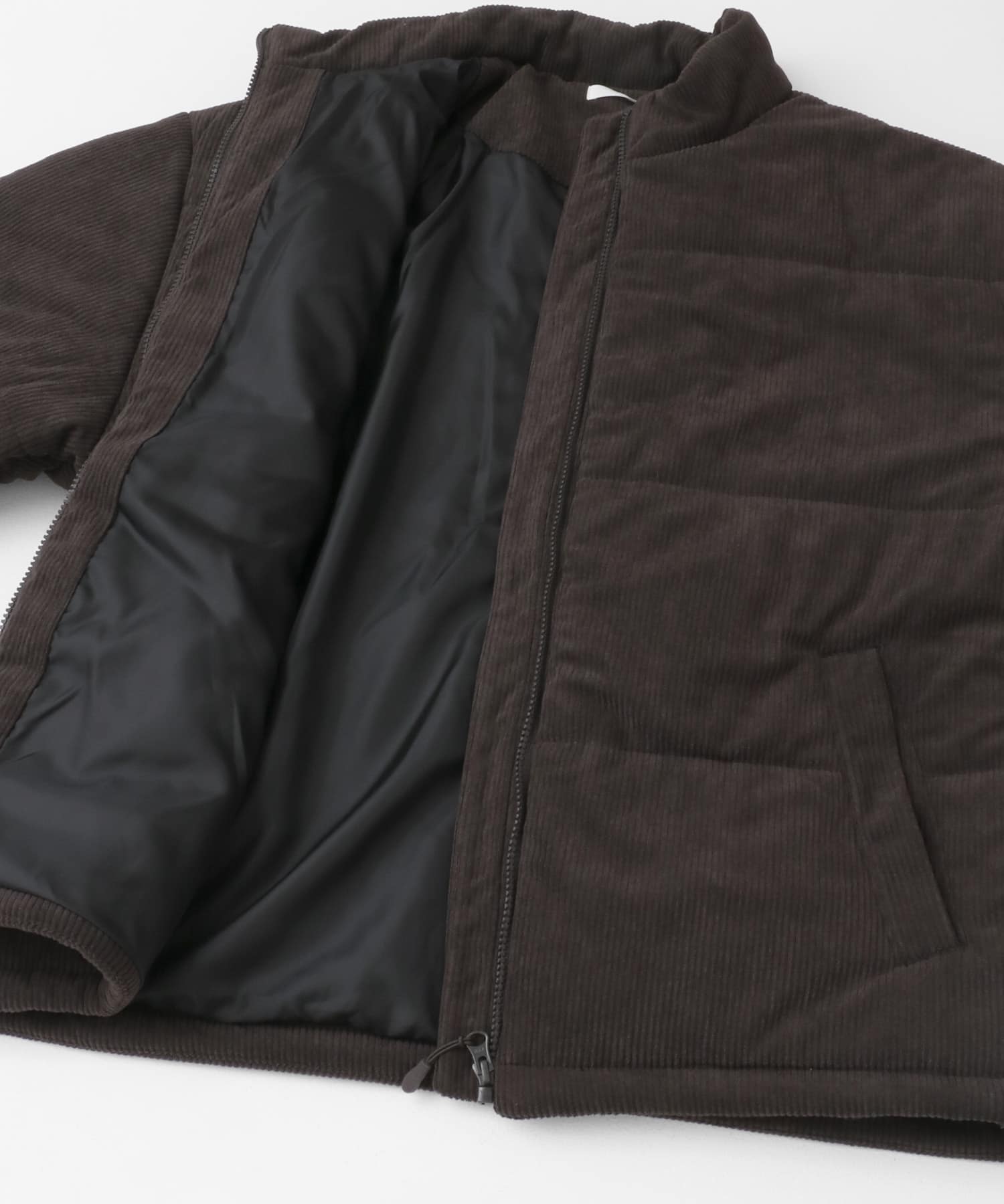 『ユニセックス』コーデュロイパデットブルゾン BROWN M