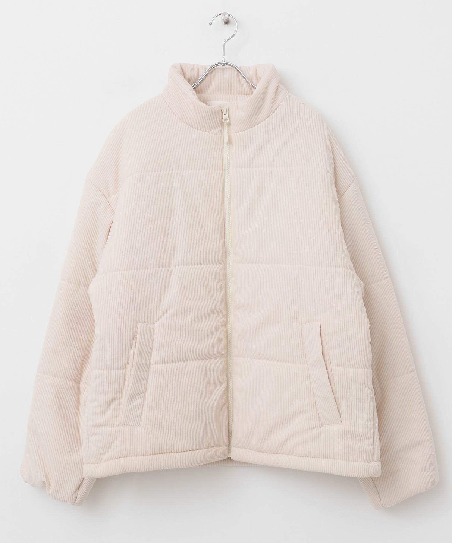 『ユニセックス』コーデュロイパデットブルゾン WHITE M