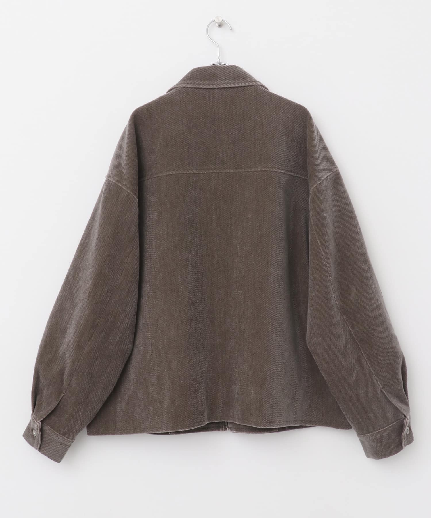『ユニセックス』『セットアップ対応』ヴィンテージツイルZIPブルゾン BROWN M