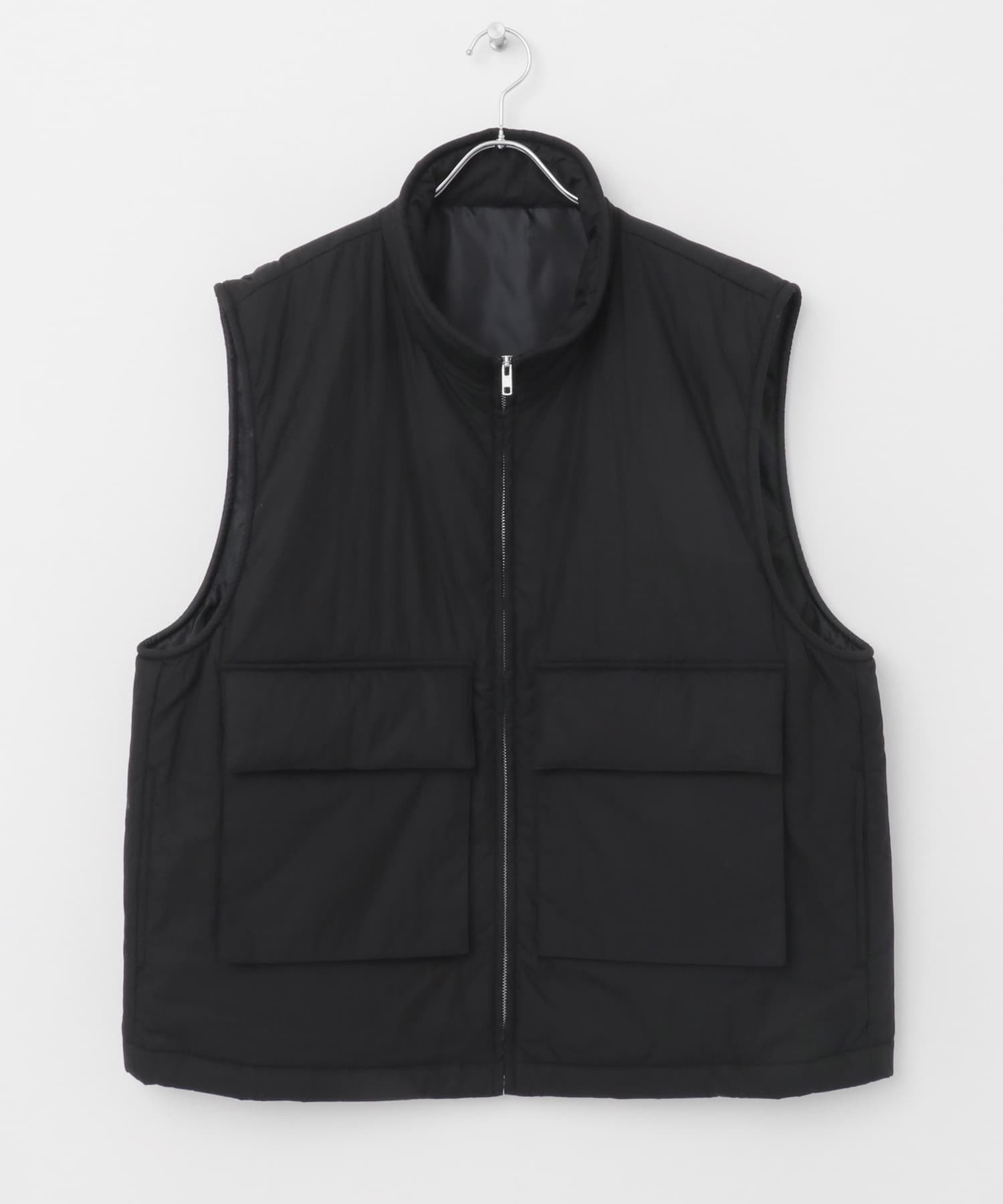 ダブルポケットトラックベスト BLACK M