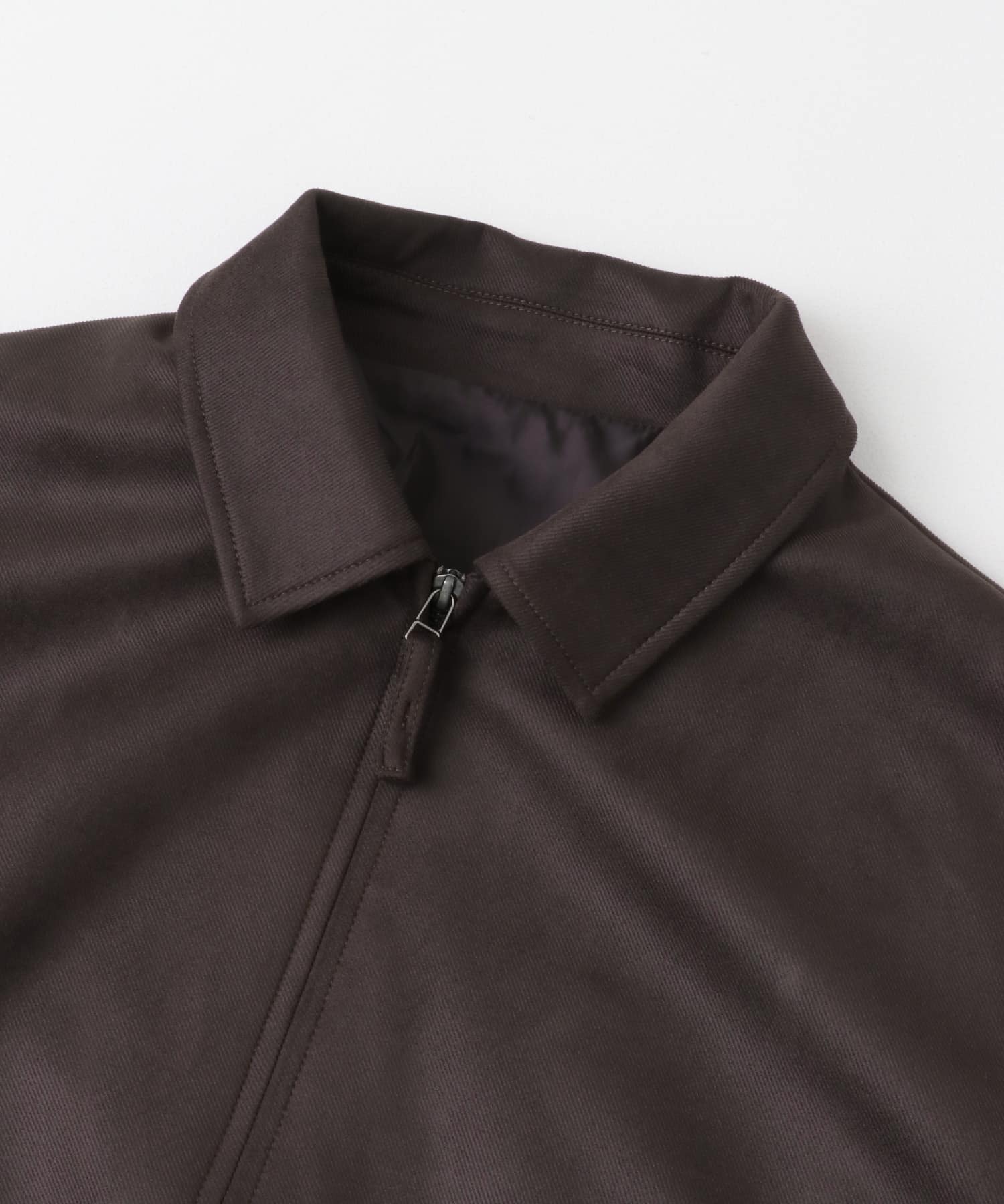 『ユニセックス』ツイルスエードタッチZIPブルゾン BROWN M