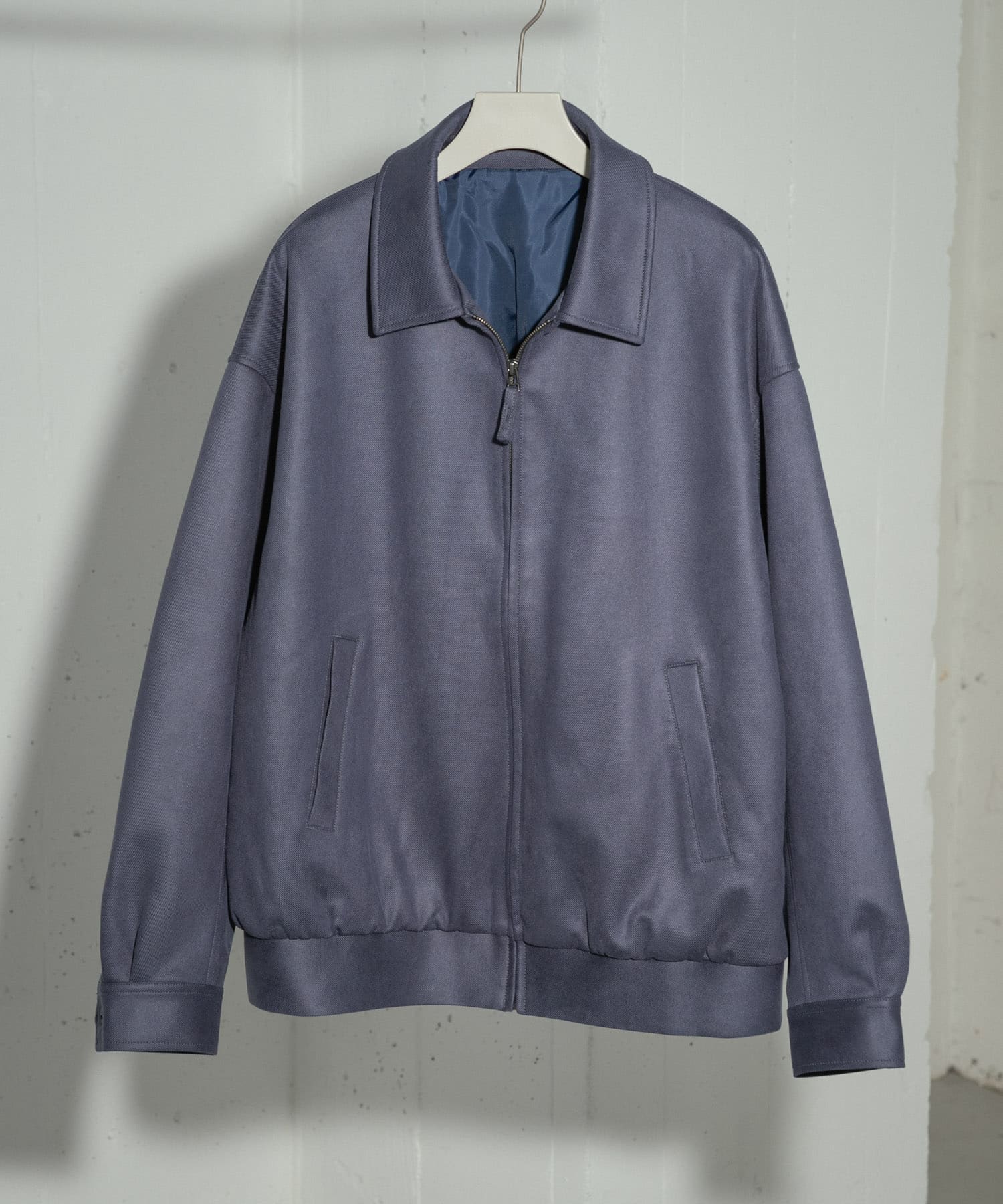 『ユニセックス』ツイルスエードタッチZIPブルゾン BLUE M