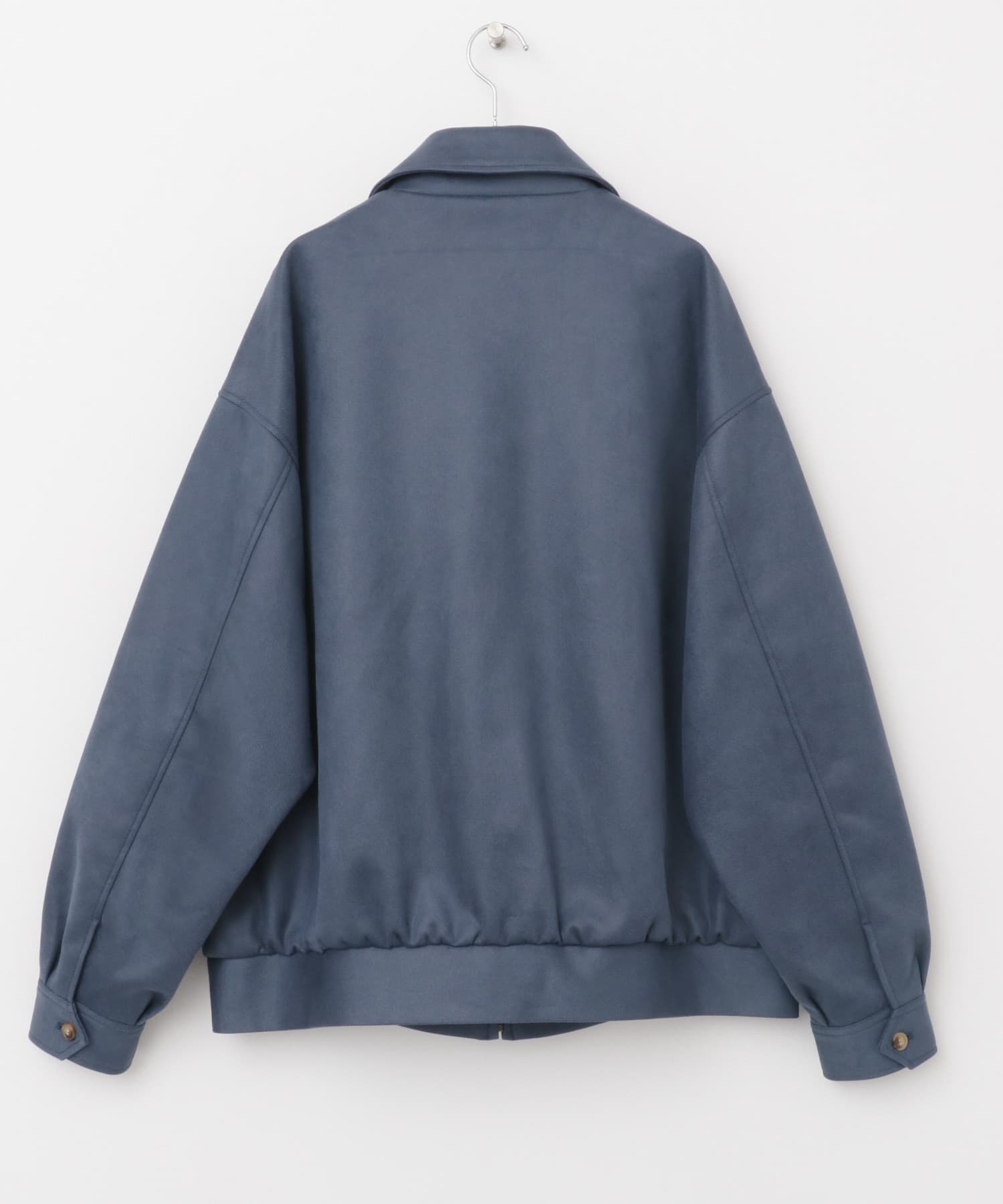 『ユニセックス』ツイルスエードタッチZIPブルゾン BLUE M