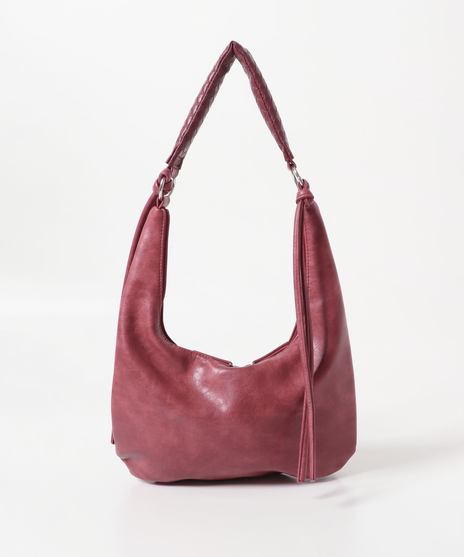 フェイクレザーヴィンテージハンドバッグ RED one