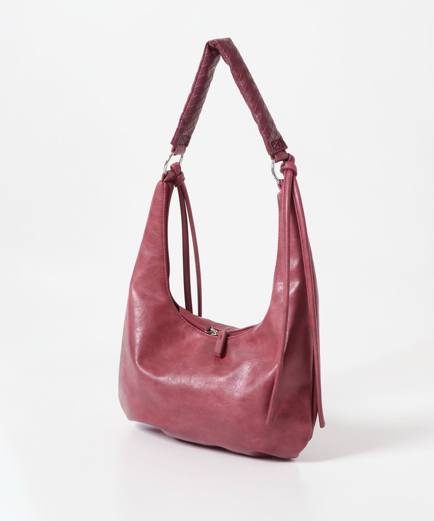 フェイクレザーヴィンテージハンドバッグ RED one
