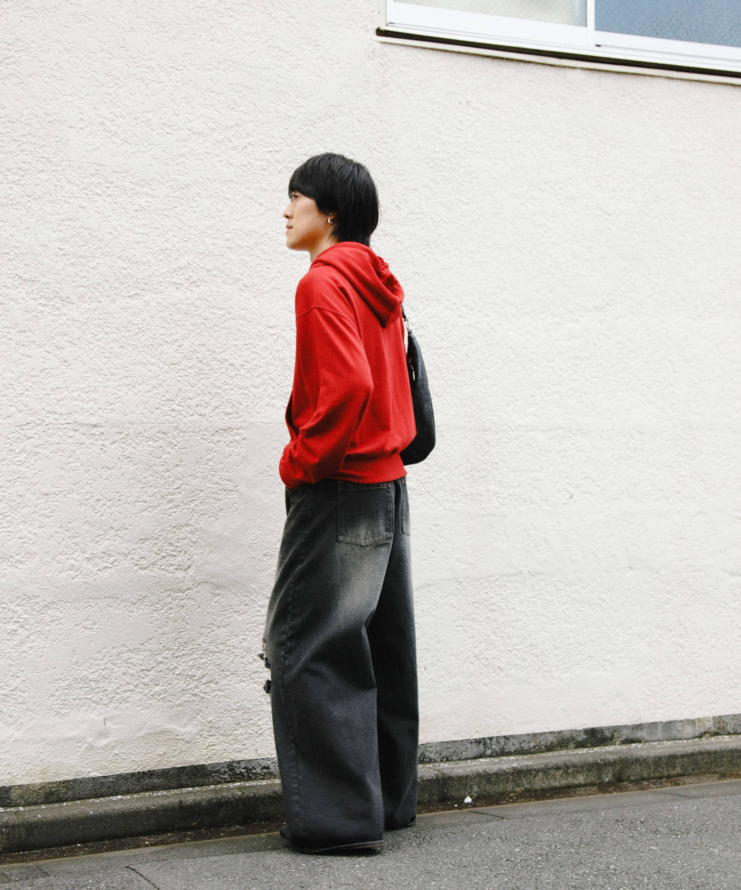 フェイクレザーヴィンテージハンドバッグ BLACK one