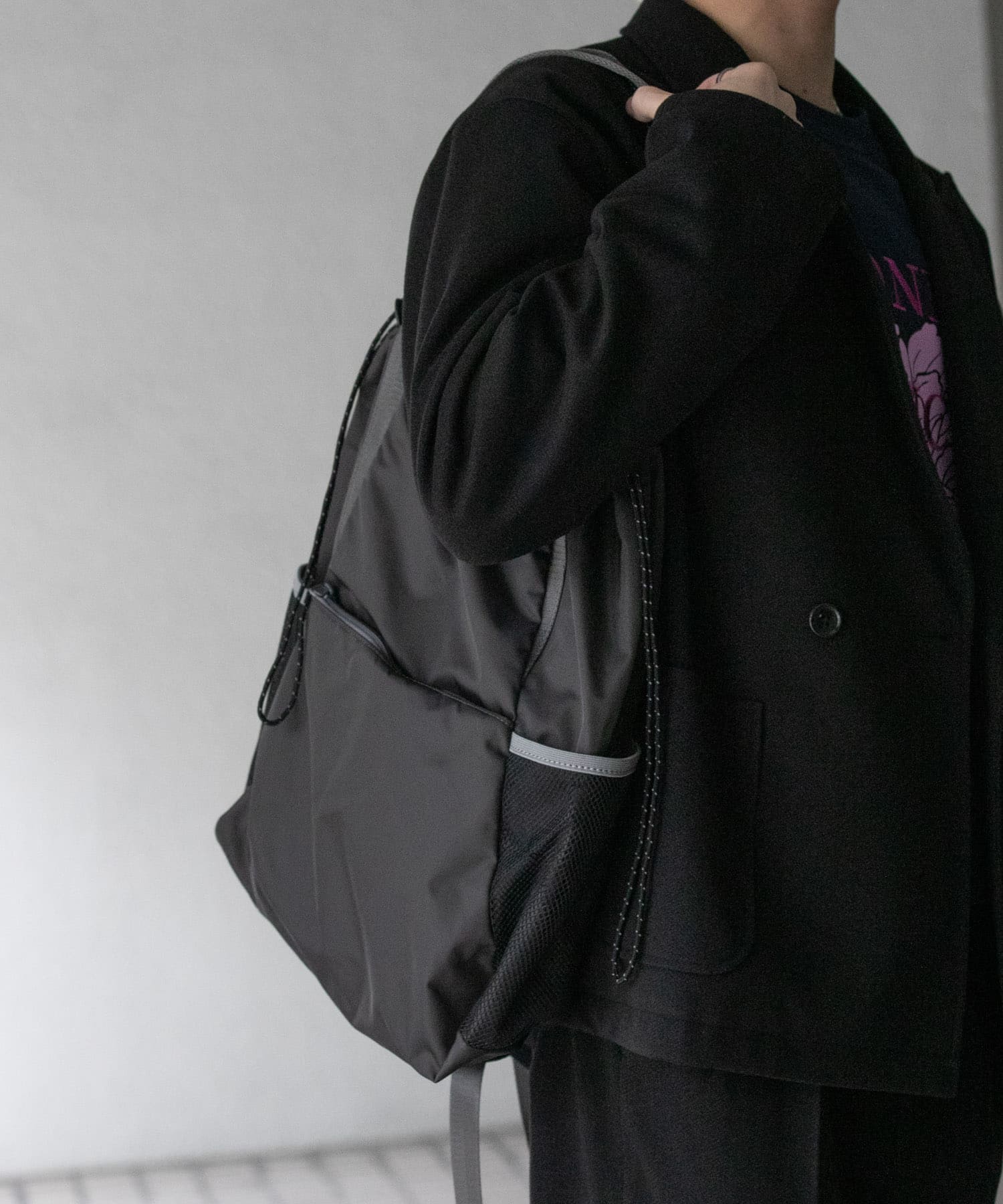 2WAYナイロンバックパック CHARCOAL one