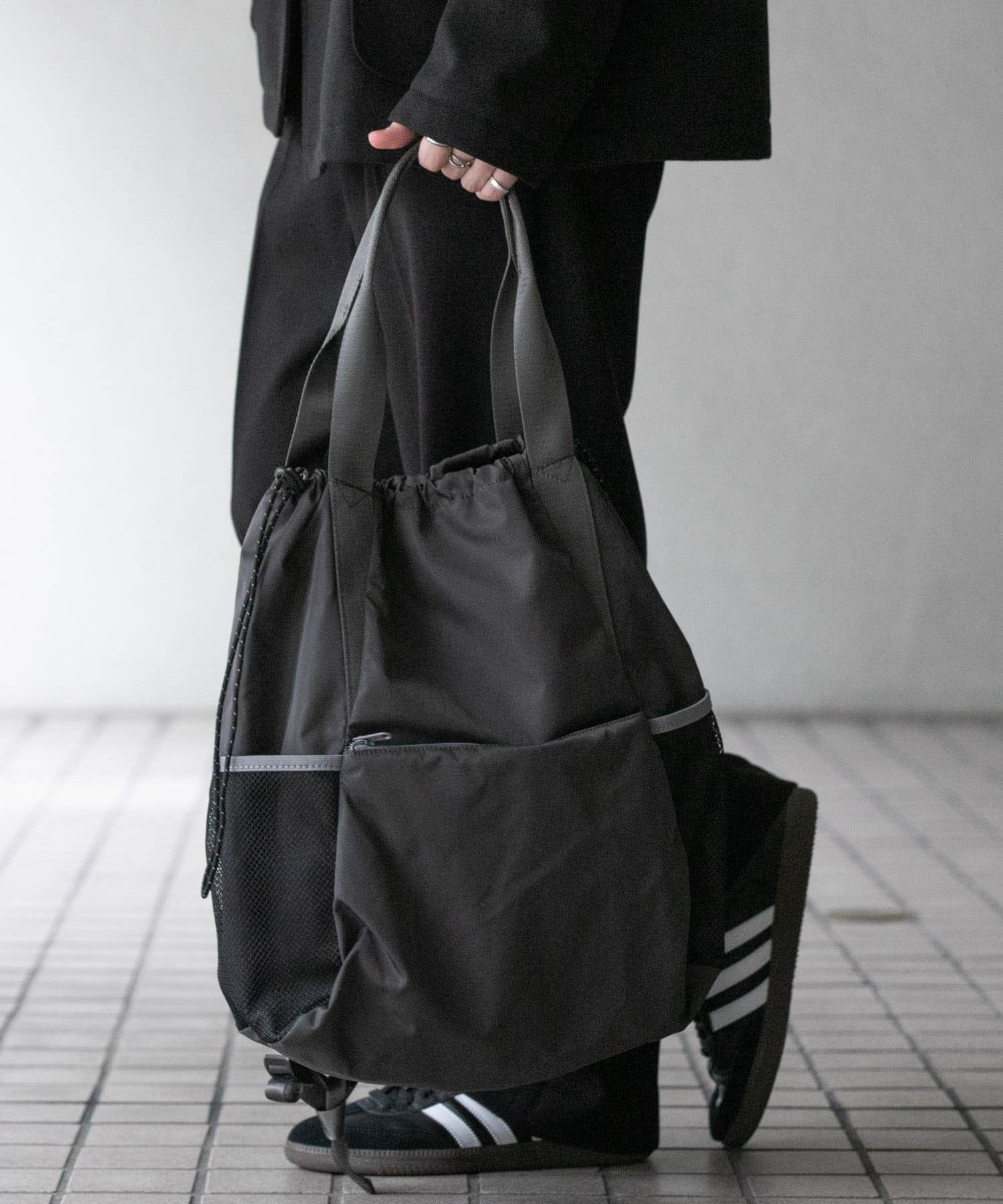 2WAYナイロンバックパック CHARCOAL one