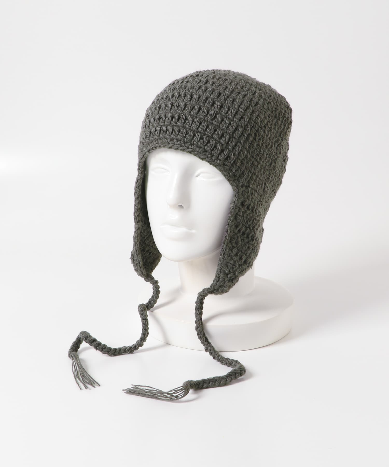 イヤーフラップニットキャップ GRAY one