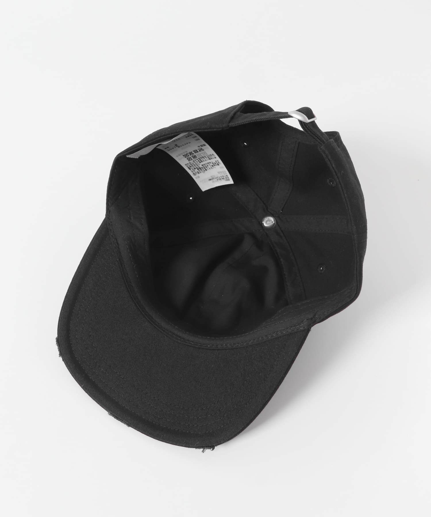ロゴシシュウダメージキャップ BLACK one