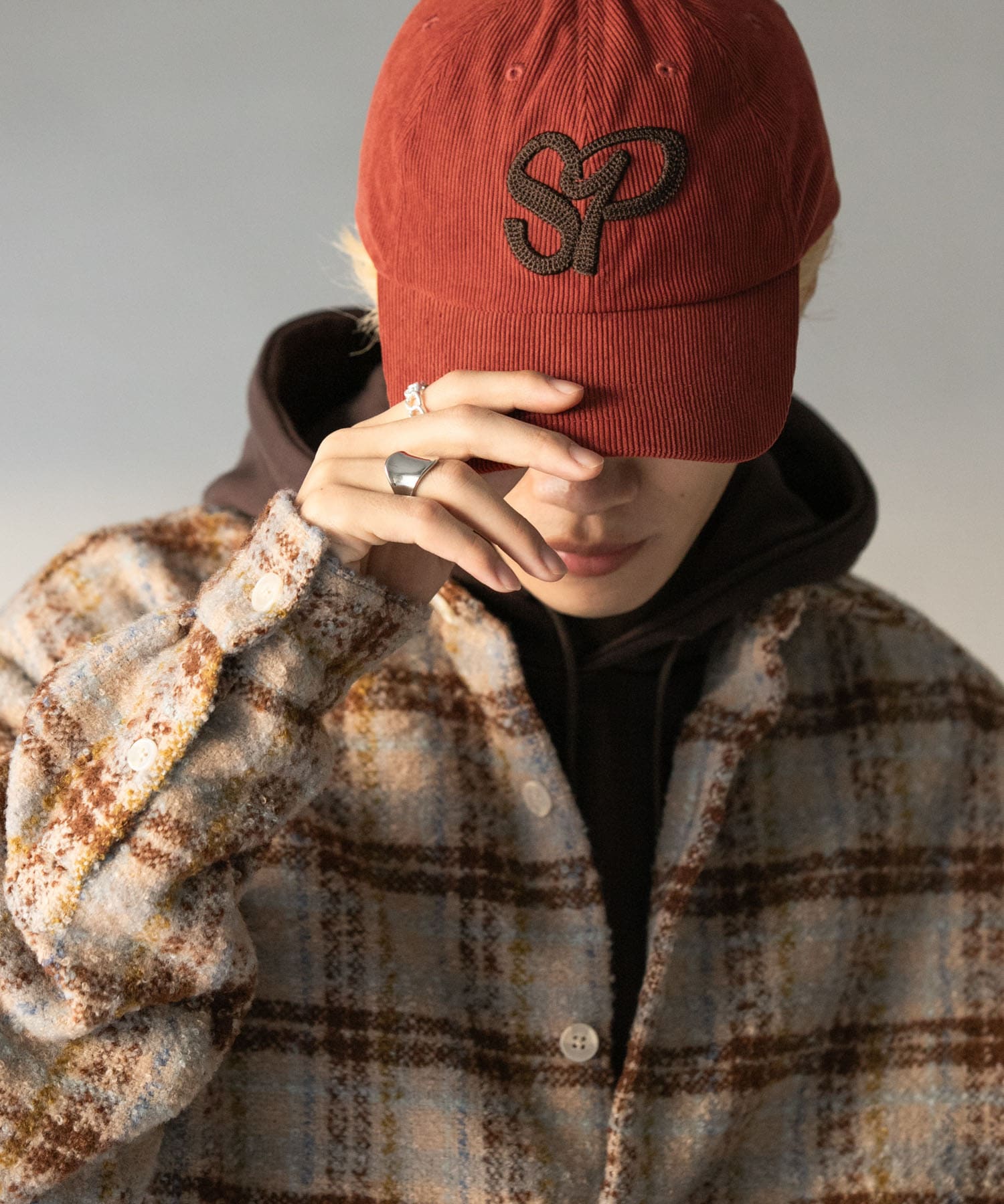 ロゴシシュウコーデュロイキャップ ORANGE one