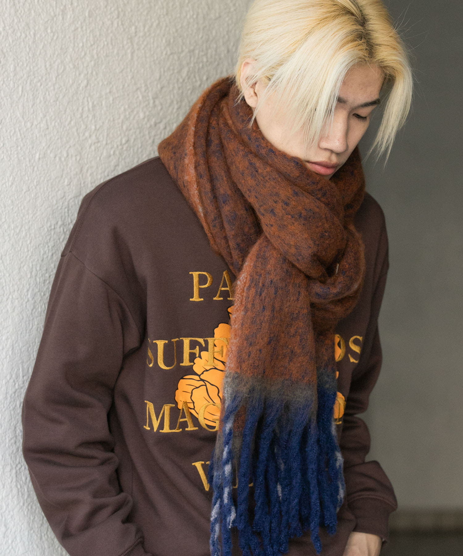 ミックスボリューム大判マフラー(one BROWN): ファッション雑貨｜URBAN