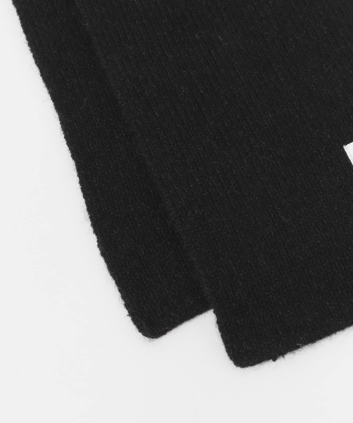 プレーンニットマフラー BLACK one