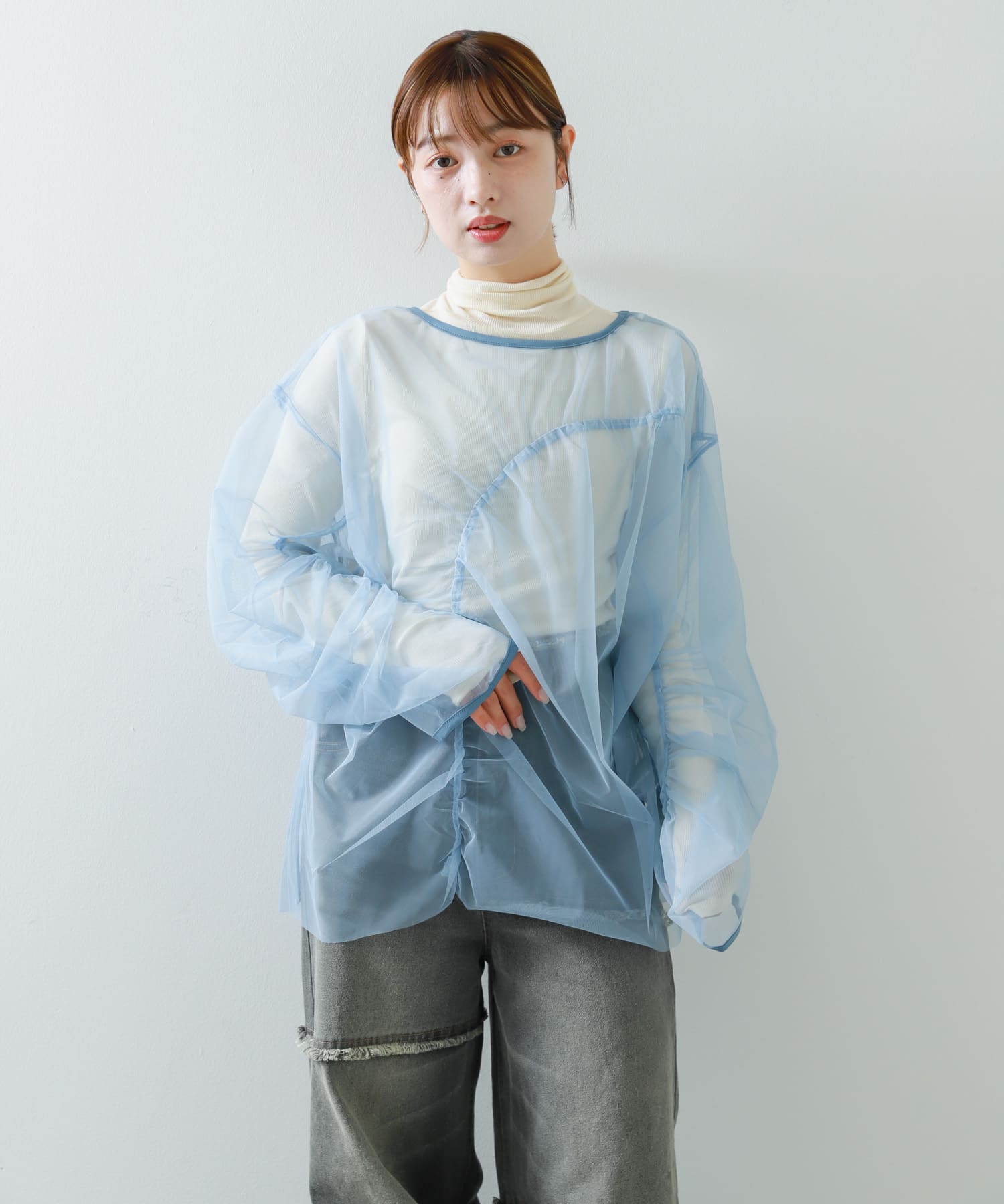 身長：158cm サイズ：one