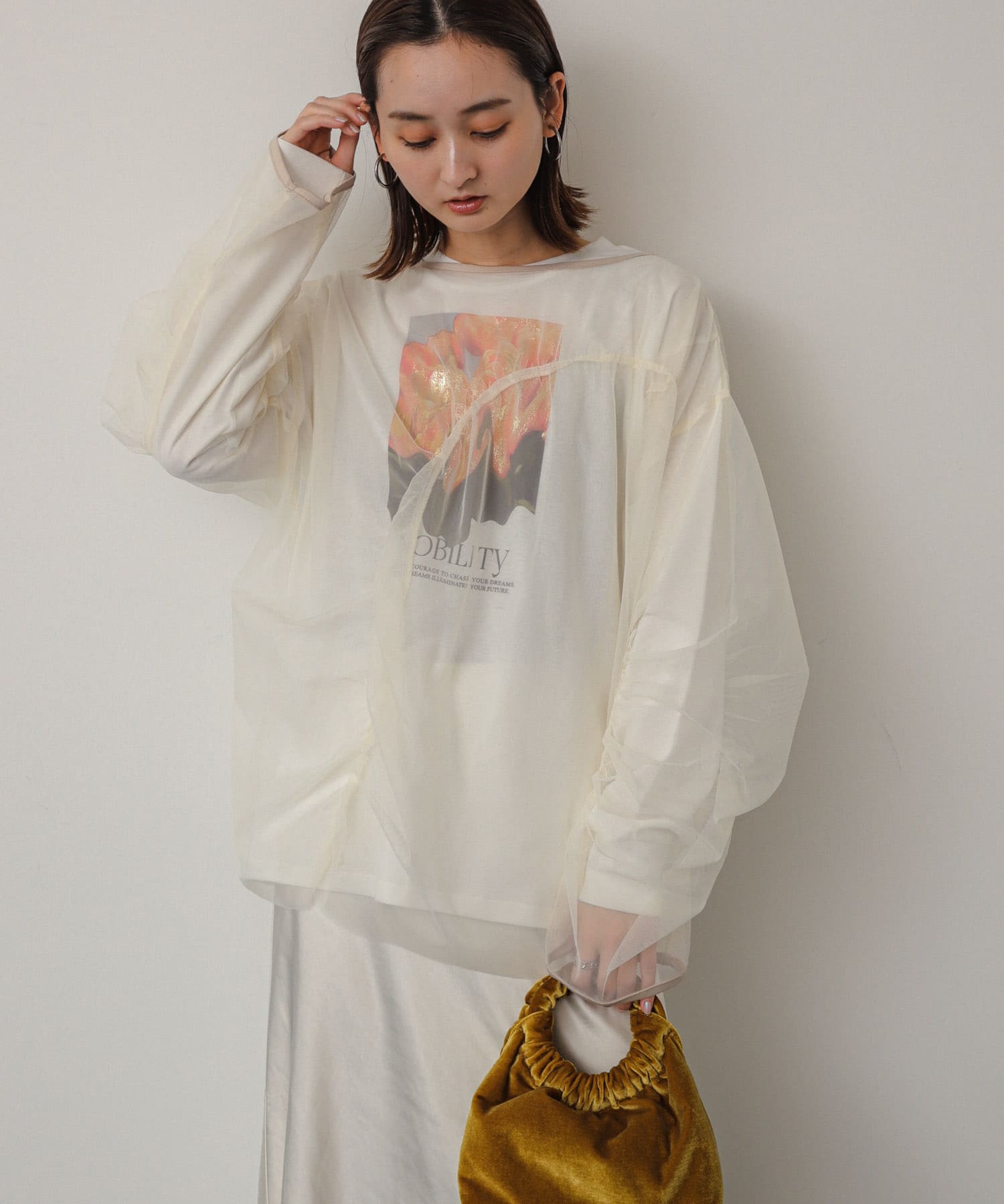 身長：169cm サイズ：one