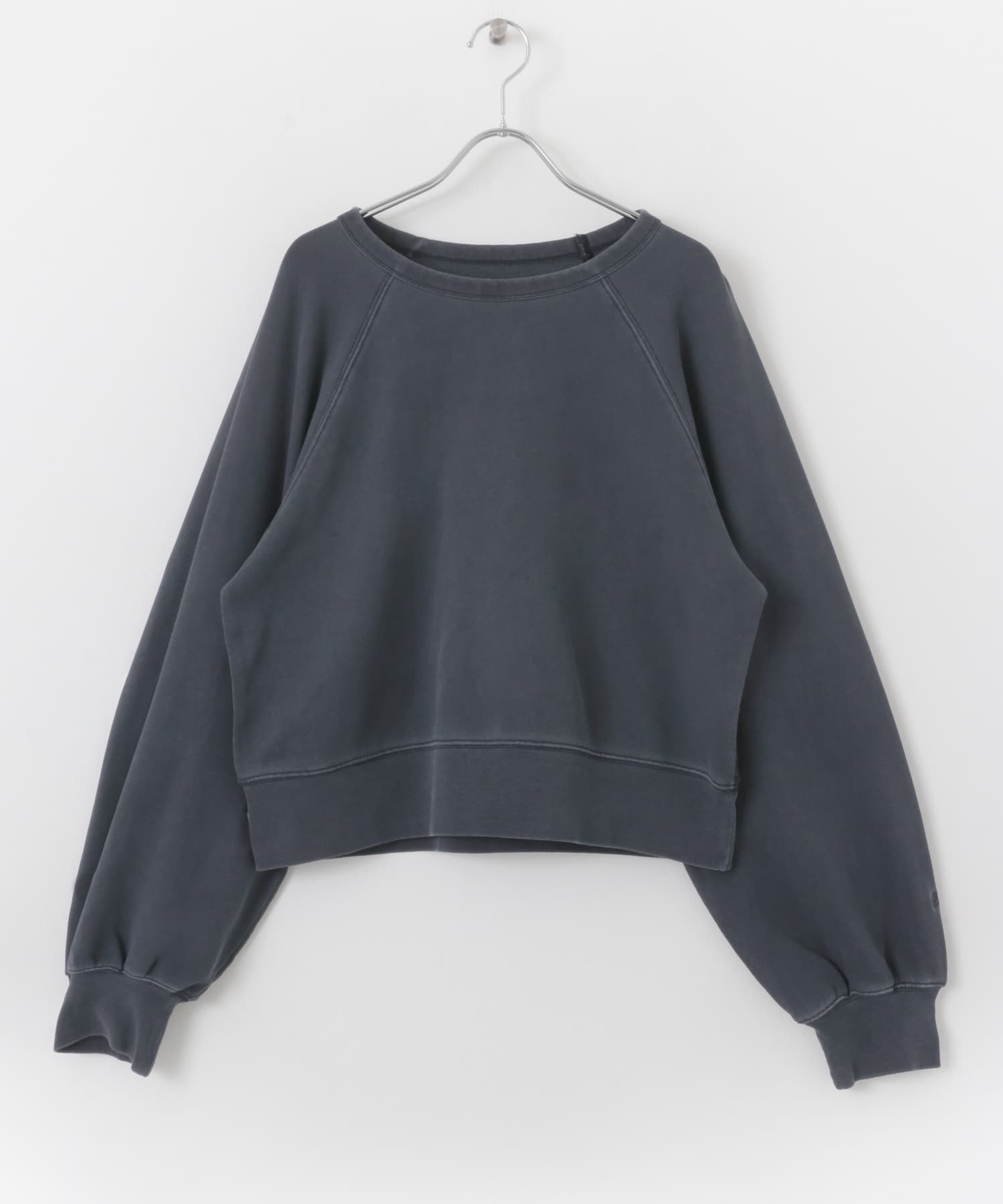 ピグメントクロップドスウェット NAVY one