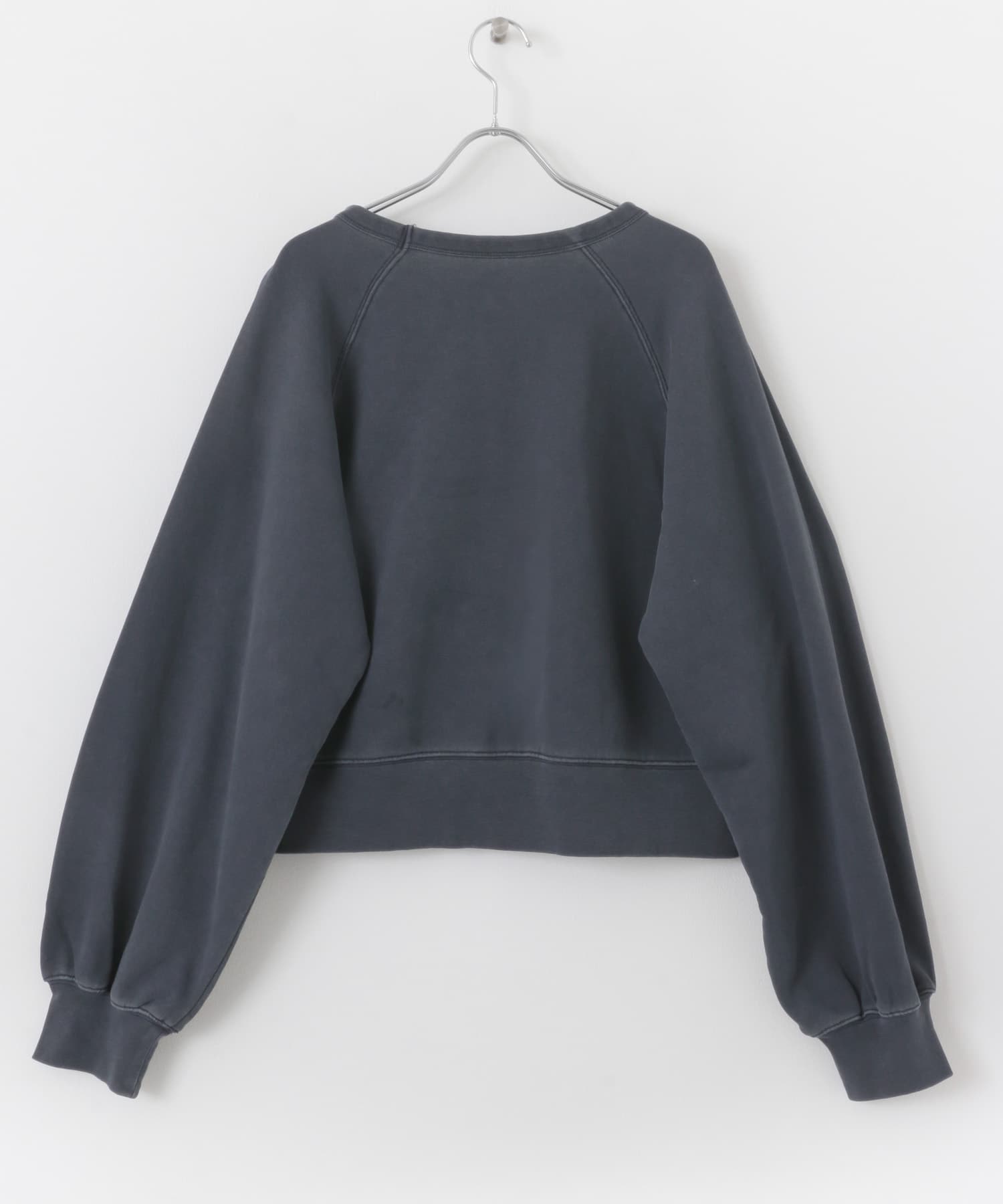 ピグメントクロップドスウェット NAVY one