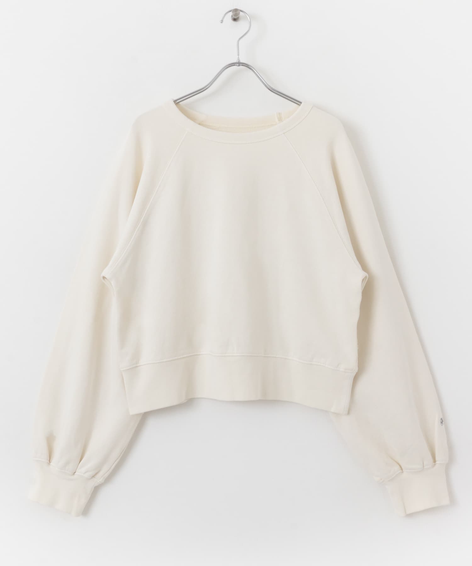 ピグメントクロップドスウェット IVORY one