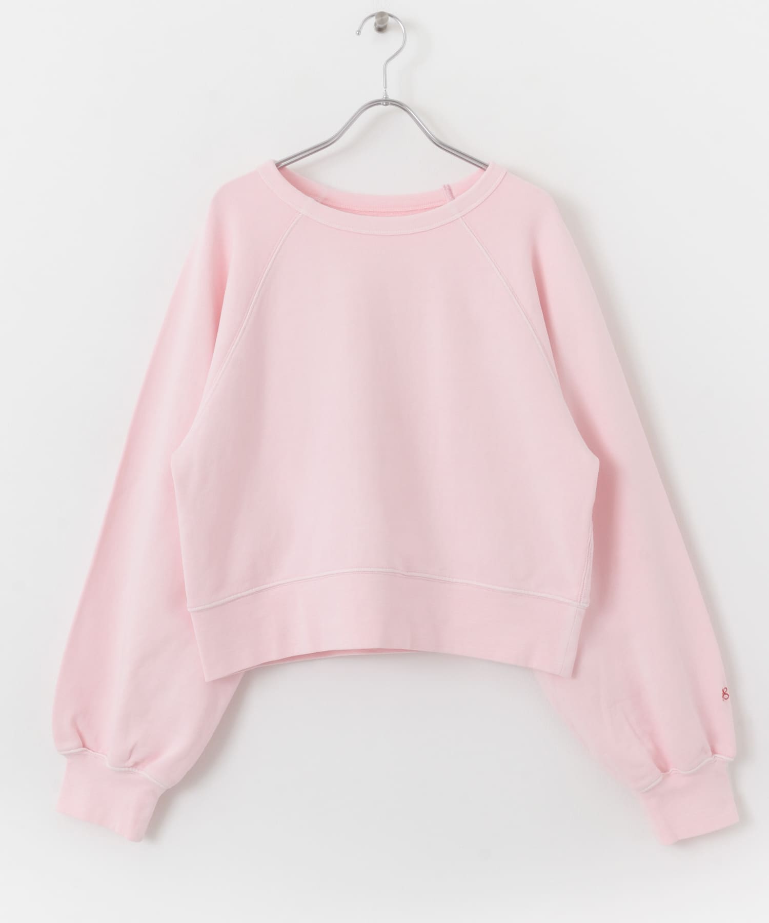 ピグメントクロップドスウェット PINK one