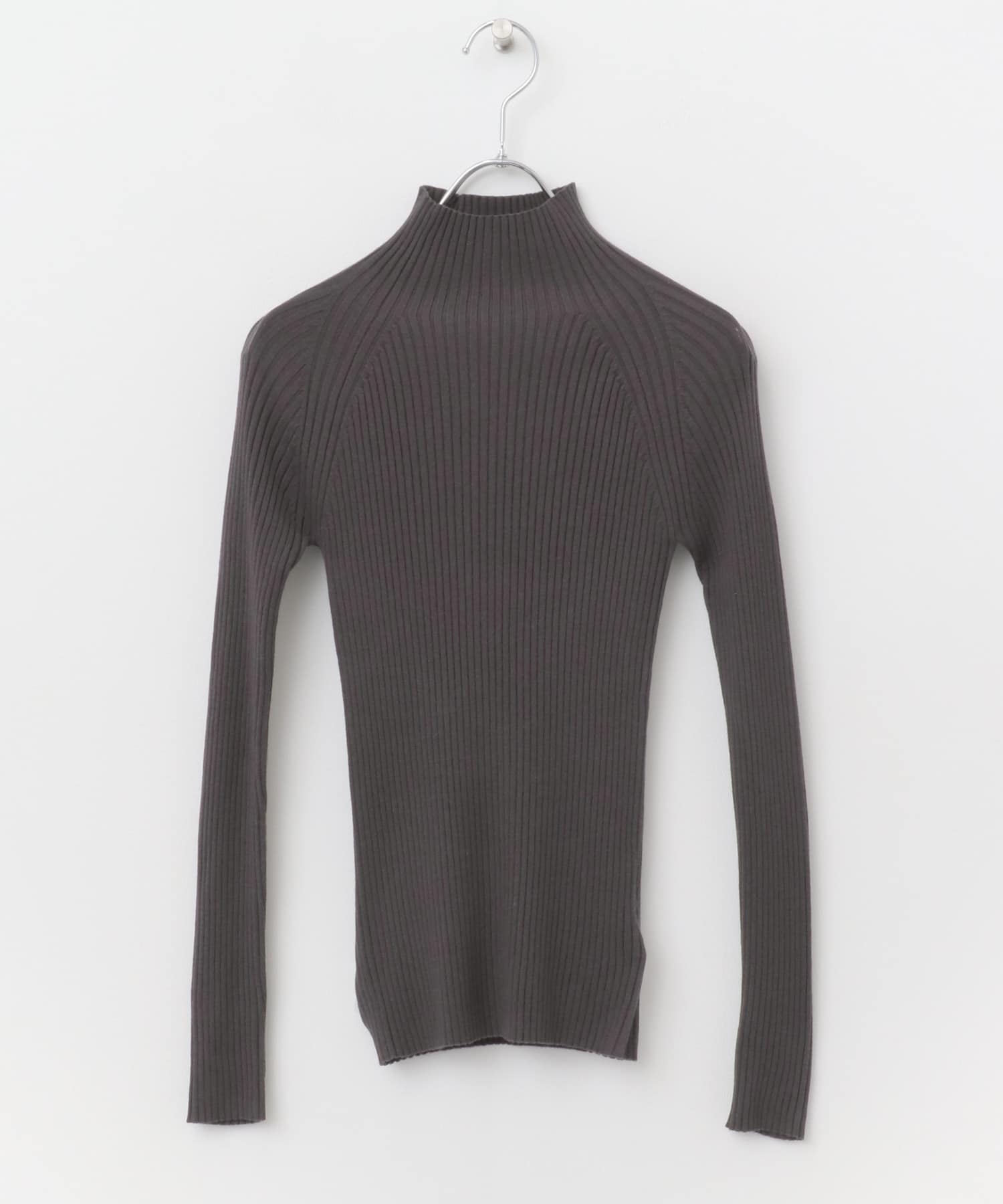 ストレッチリブハイネックセーター CHARCOAL one