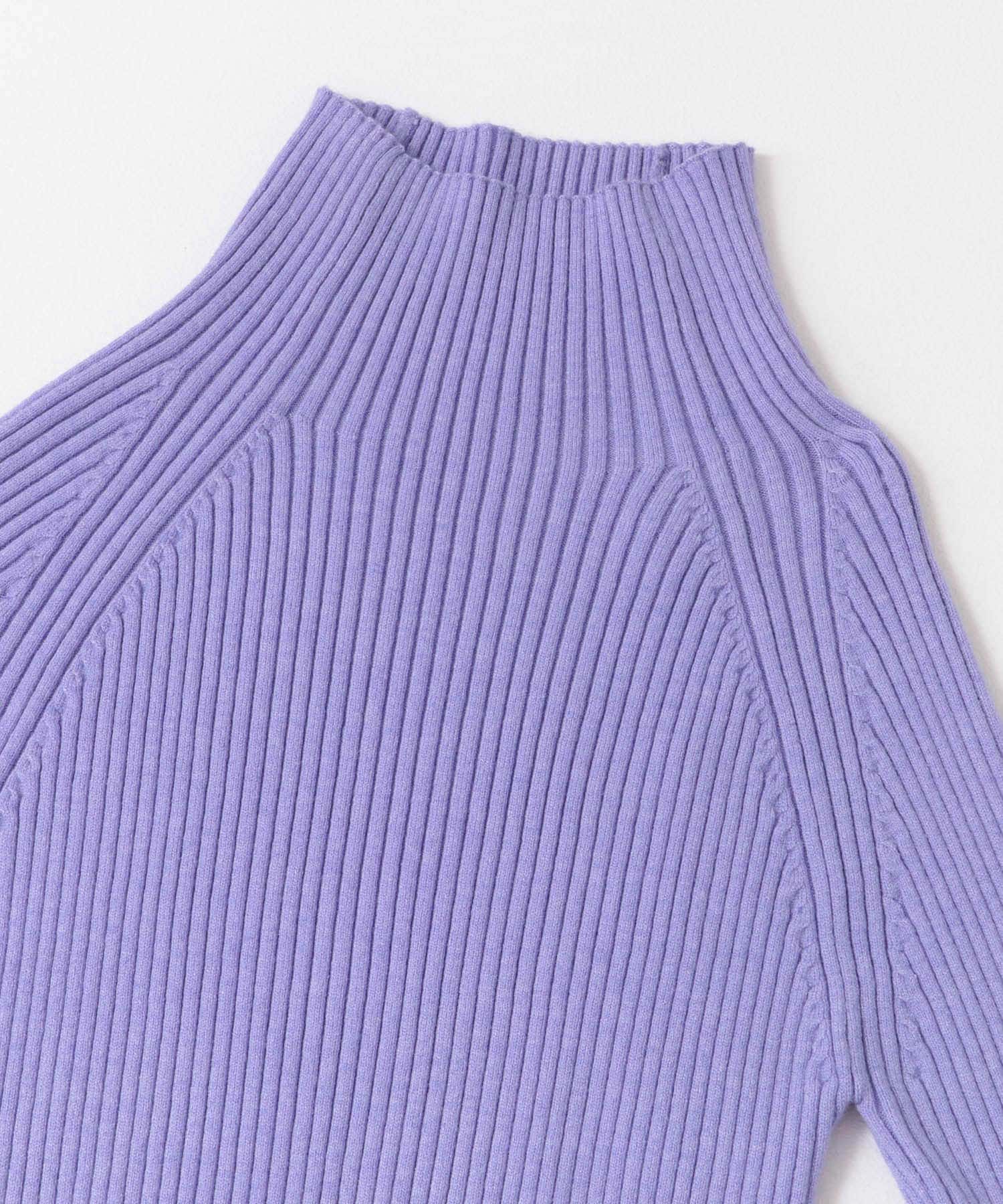24Resurrection 紫 ハイネック L 24Resurrection 紫 ハイネック L ストレッチリブハイネックセーター