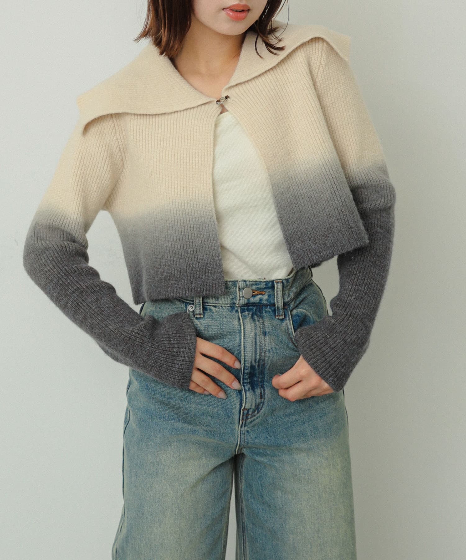身長：158cm サイズ：one