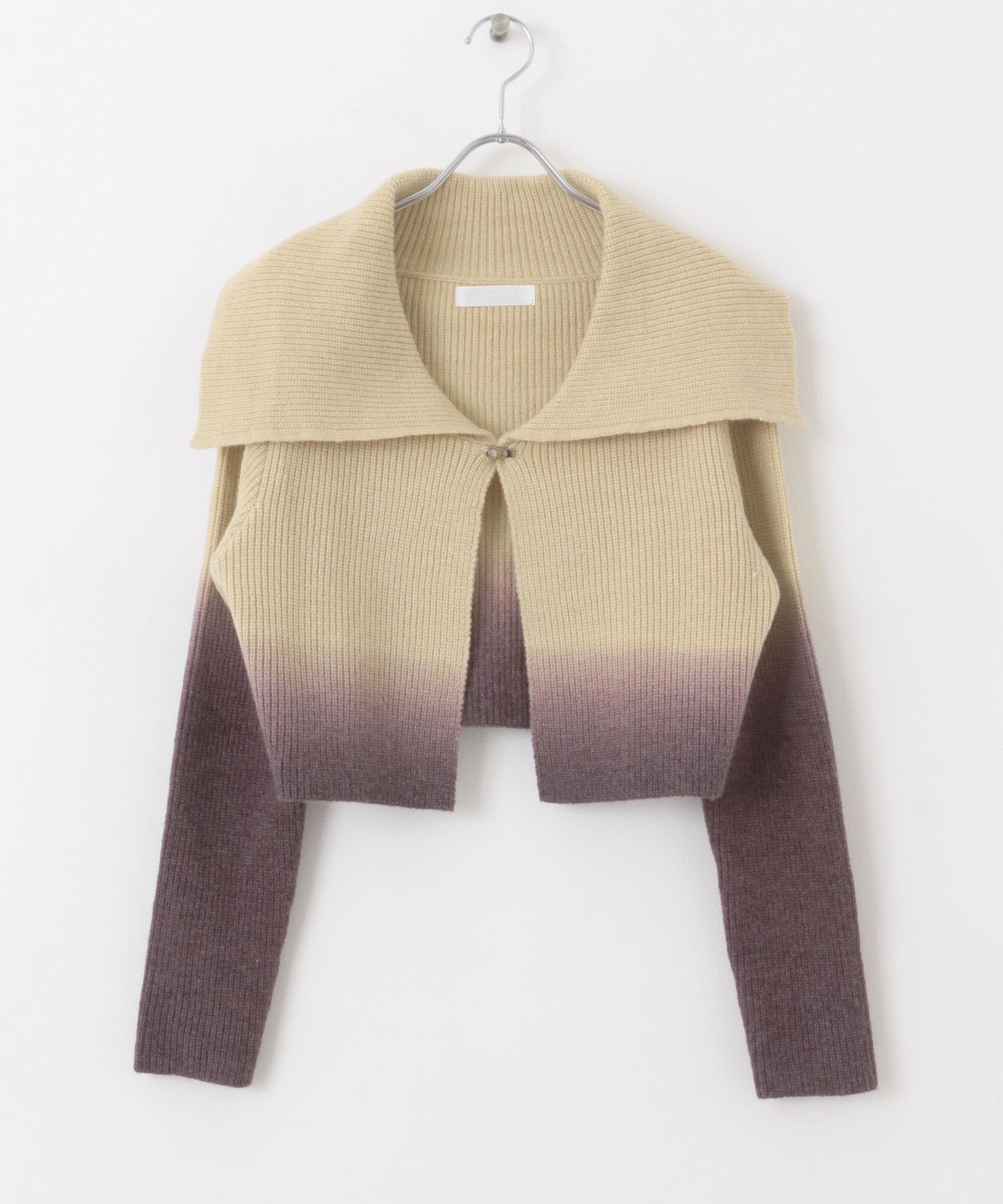 グラデーションクロップドセーター BROWN one