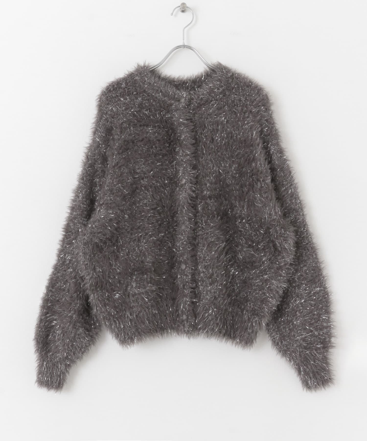 ラメシャギールーズセーター GRAY one