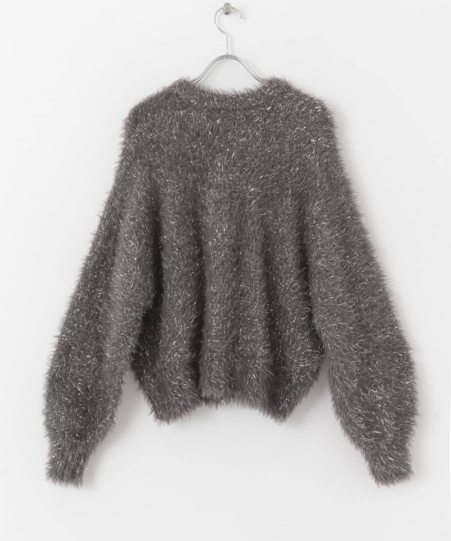 ラメシャギールーズセーター GRAY one